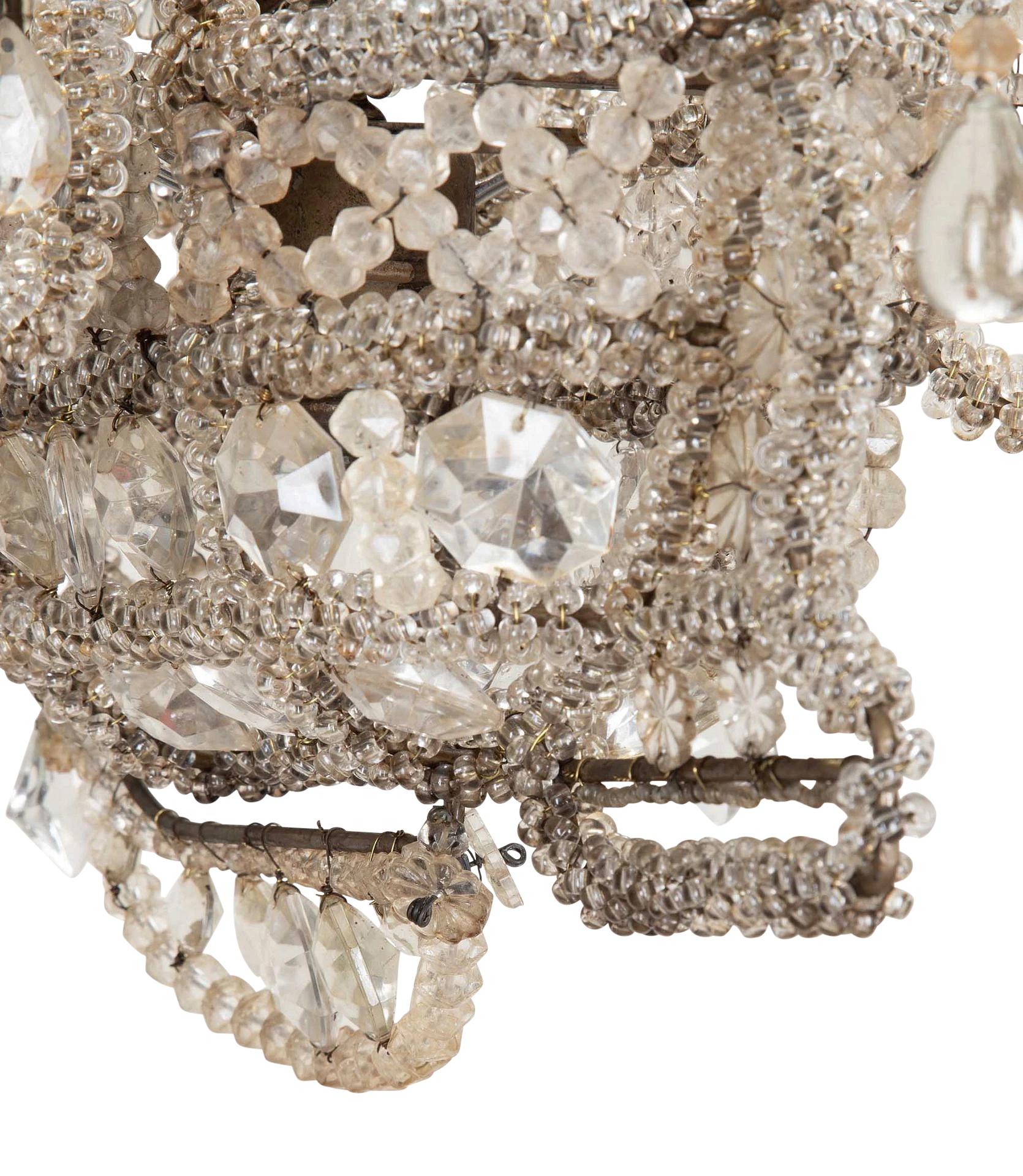 Milieu du XXe siècle Lustre galion français des années 1940 dans le style de la Maison Bauges en vente