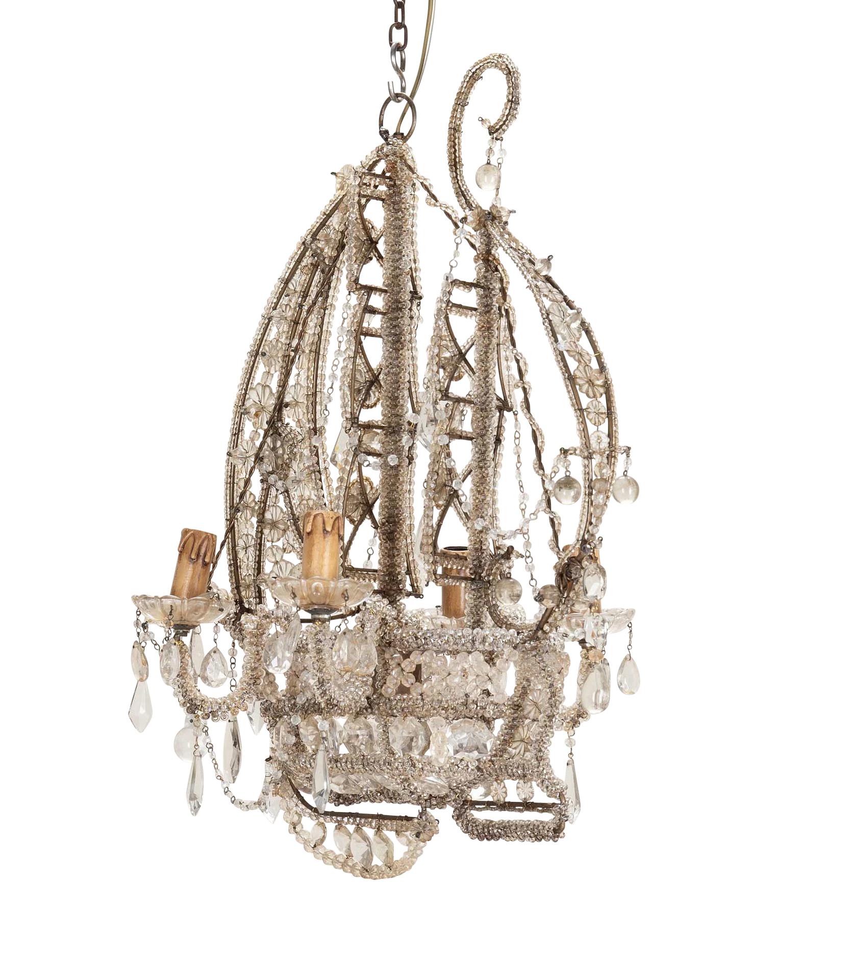 Lustre galion français des années 1940 dans le style de la Maison Bauges en vente 3