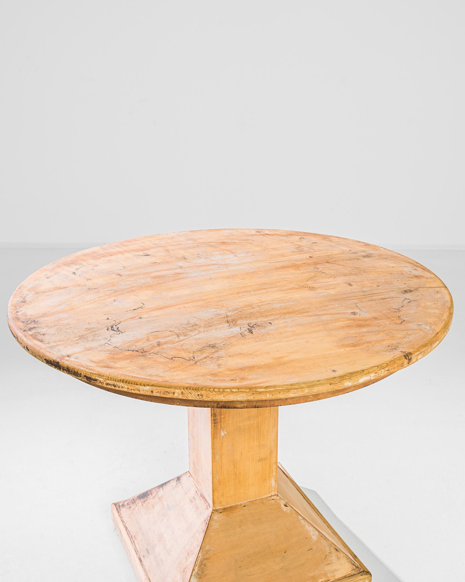 Modern 1940s French Geometric Wooden Table