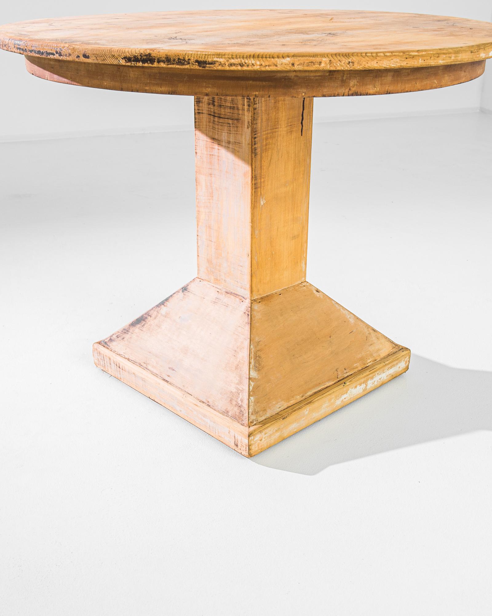 Mid-20th Century 1940s French Geometric Wooden Table