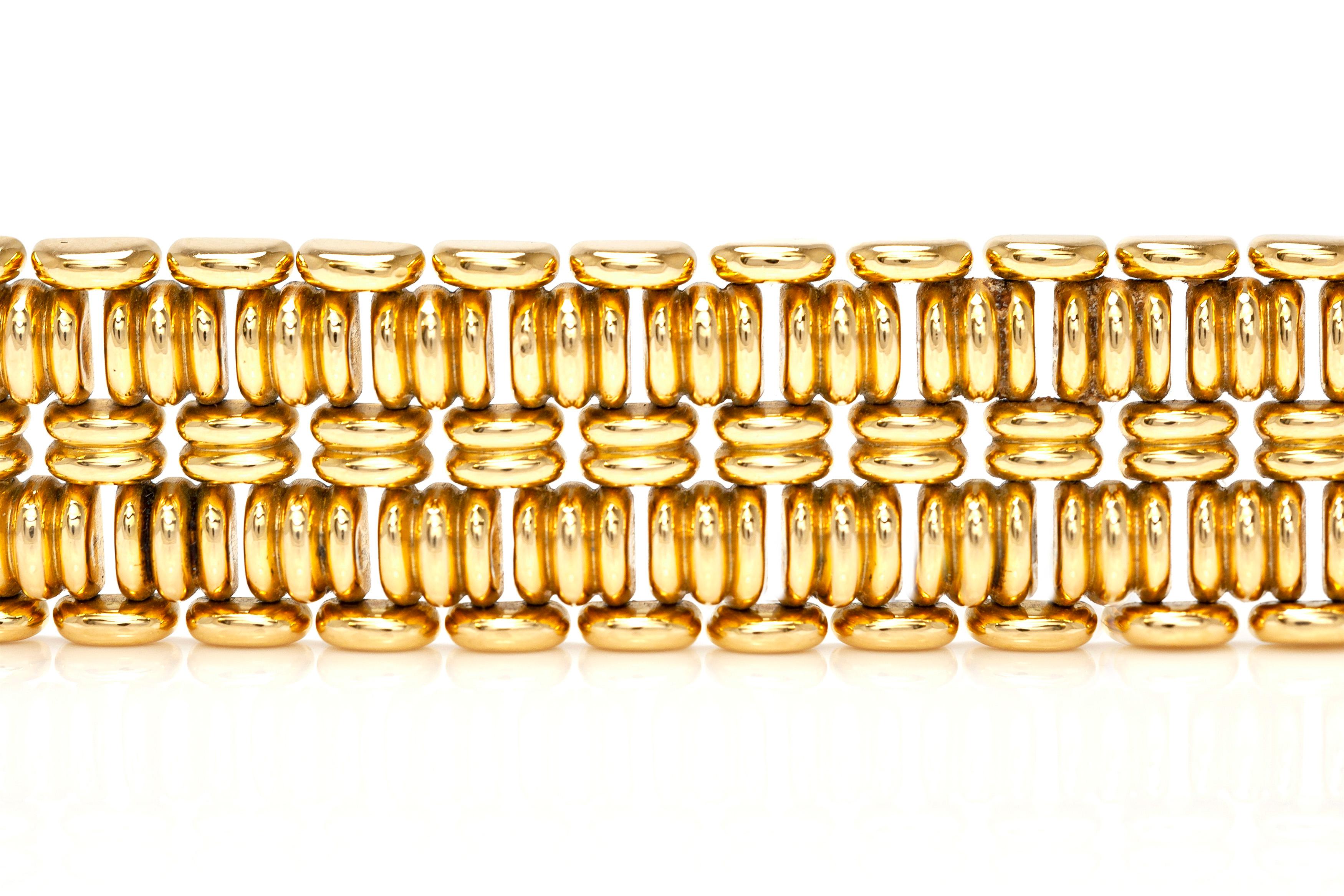 Women's or Men's 1940s French Gold Bracelet