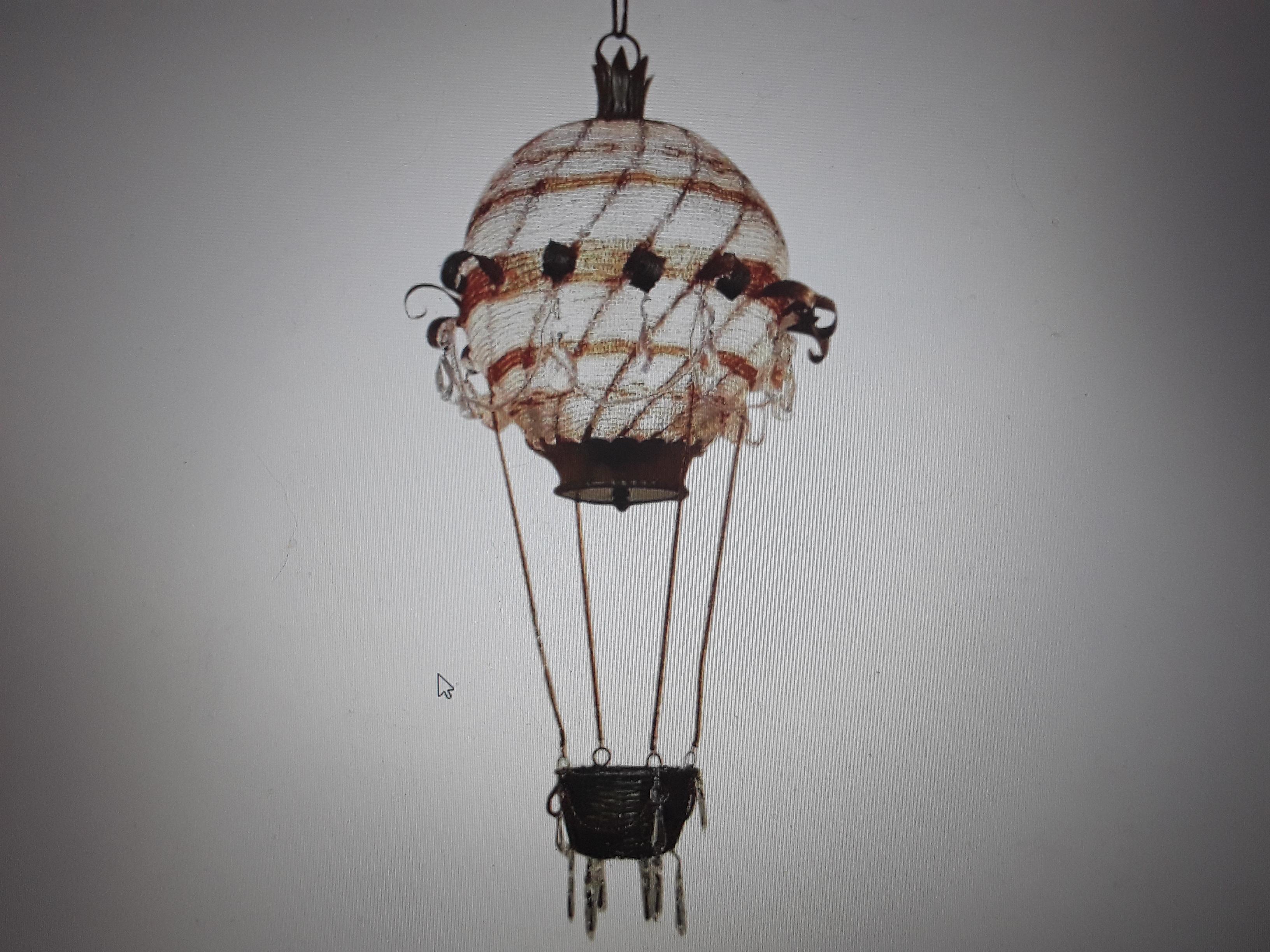 1940's French Hollywood Regency Micro Crystal Beaded Hot Air Balloon Chandelier  For Sale 10