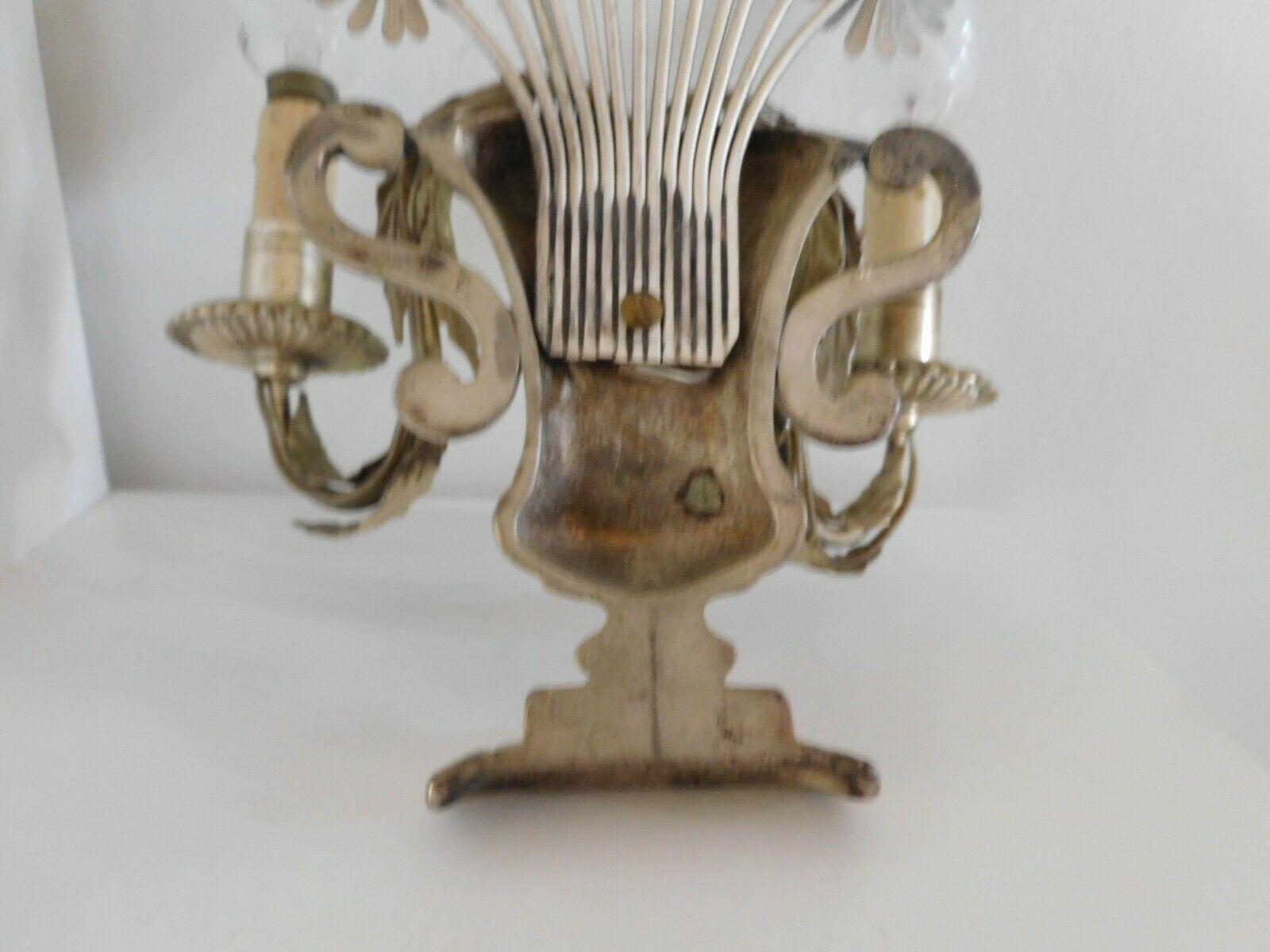 1940's French Hollywood Regency Silvered 