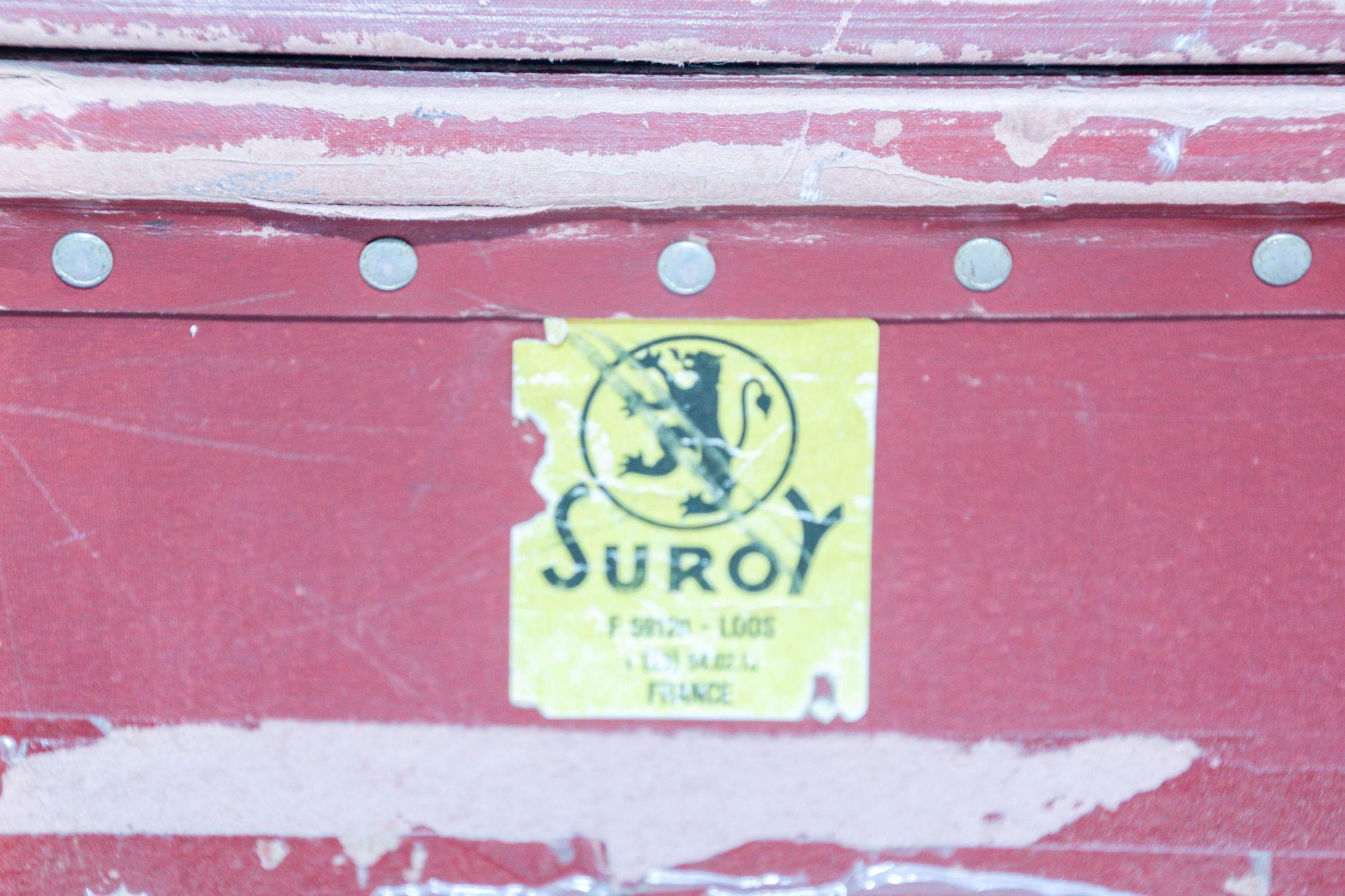 Industriel Poignées en métal rouge de rangement industrielles d'origine Suroy des années 1940 en vente