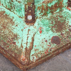 1940s French Industrial Square Dining, Console Table
