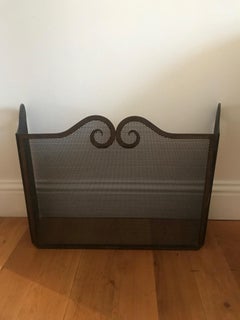 1940s French Iron Fire Screen