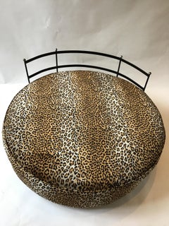 1940s French Iron Round Lounge Chair