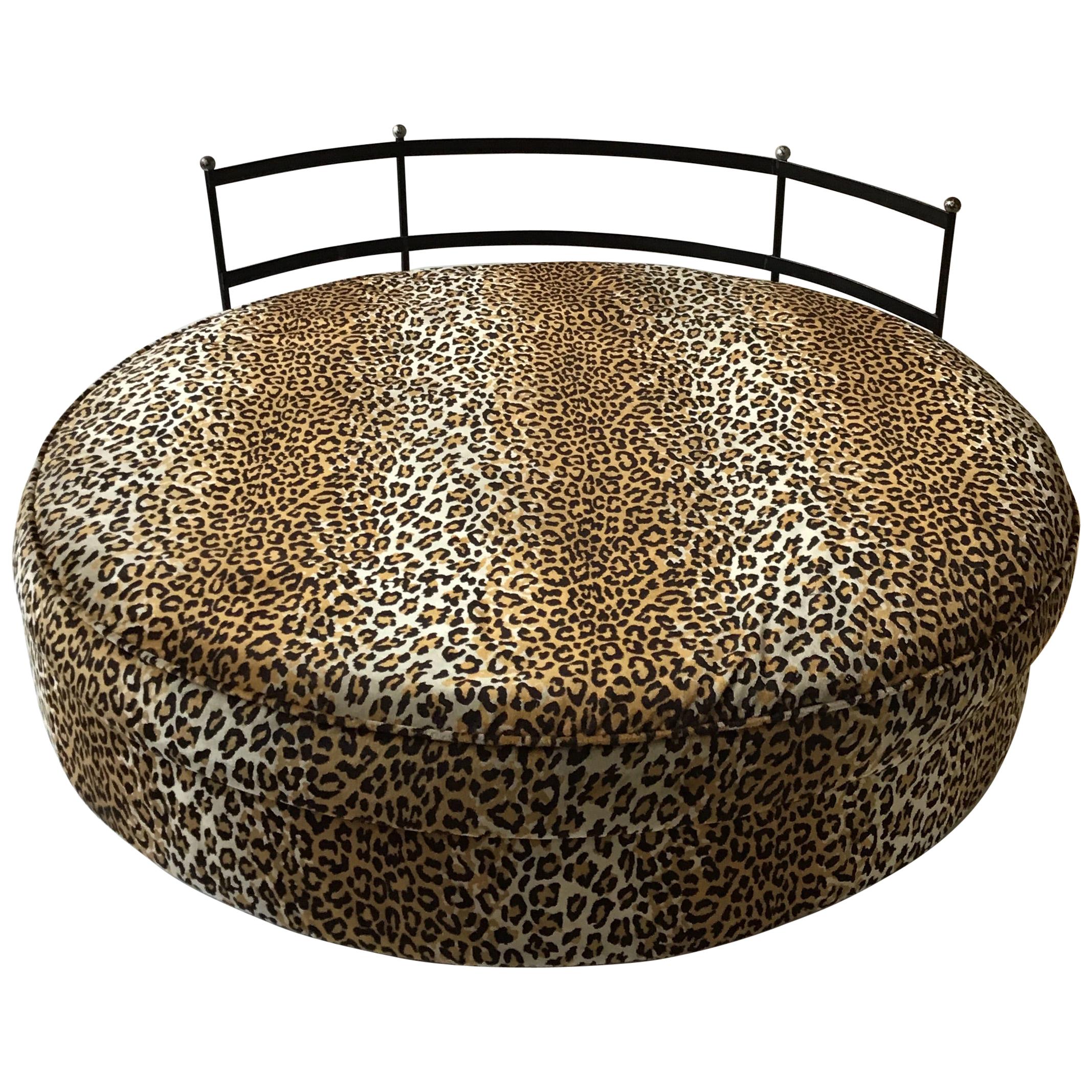 1940s French Iron Round Lounge Chair