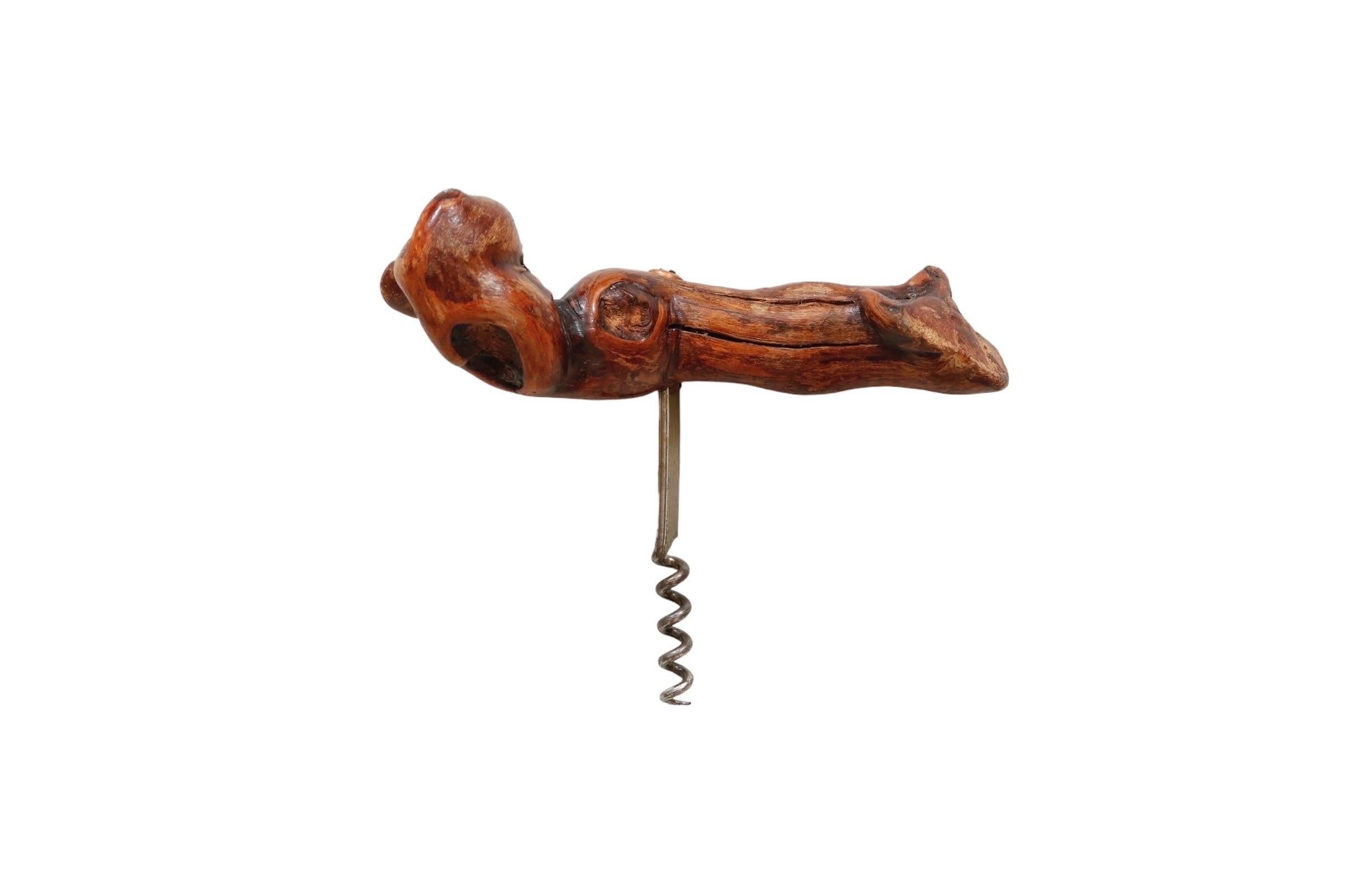 20th Century 1940's French Laurent Siret Grapewood Corkscrew For Sale