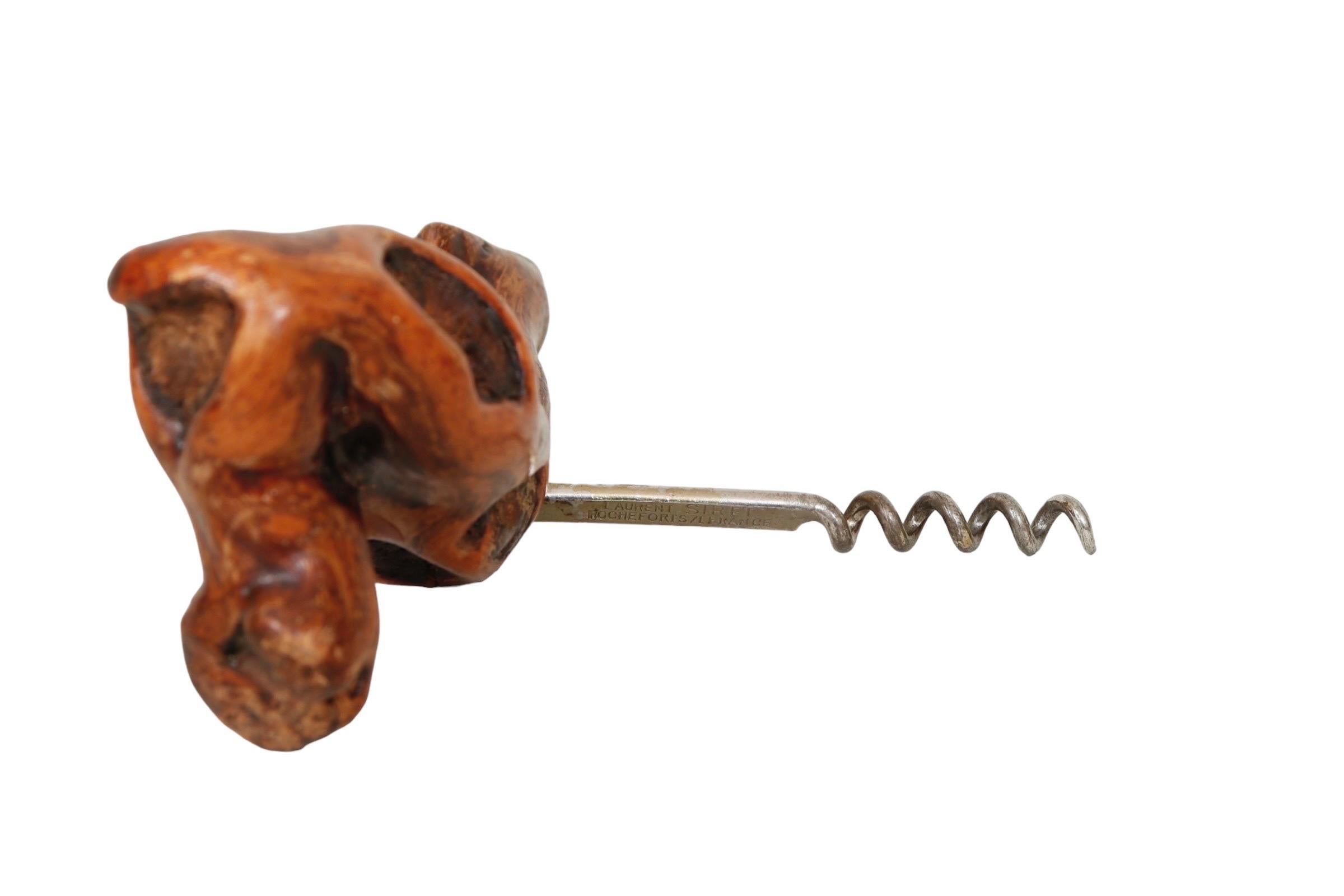1940's French Laurent Siret Grapewood Corkscrew For Sale 1