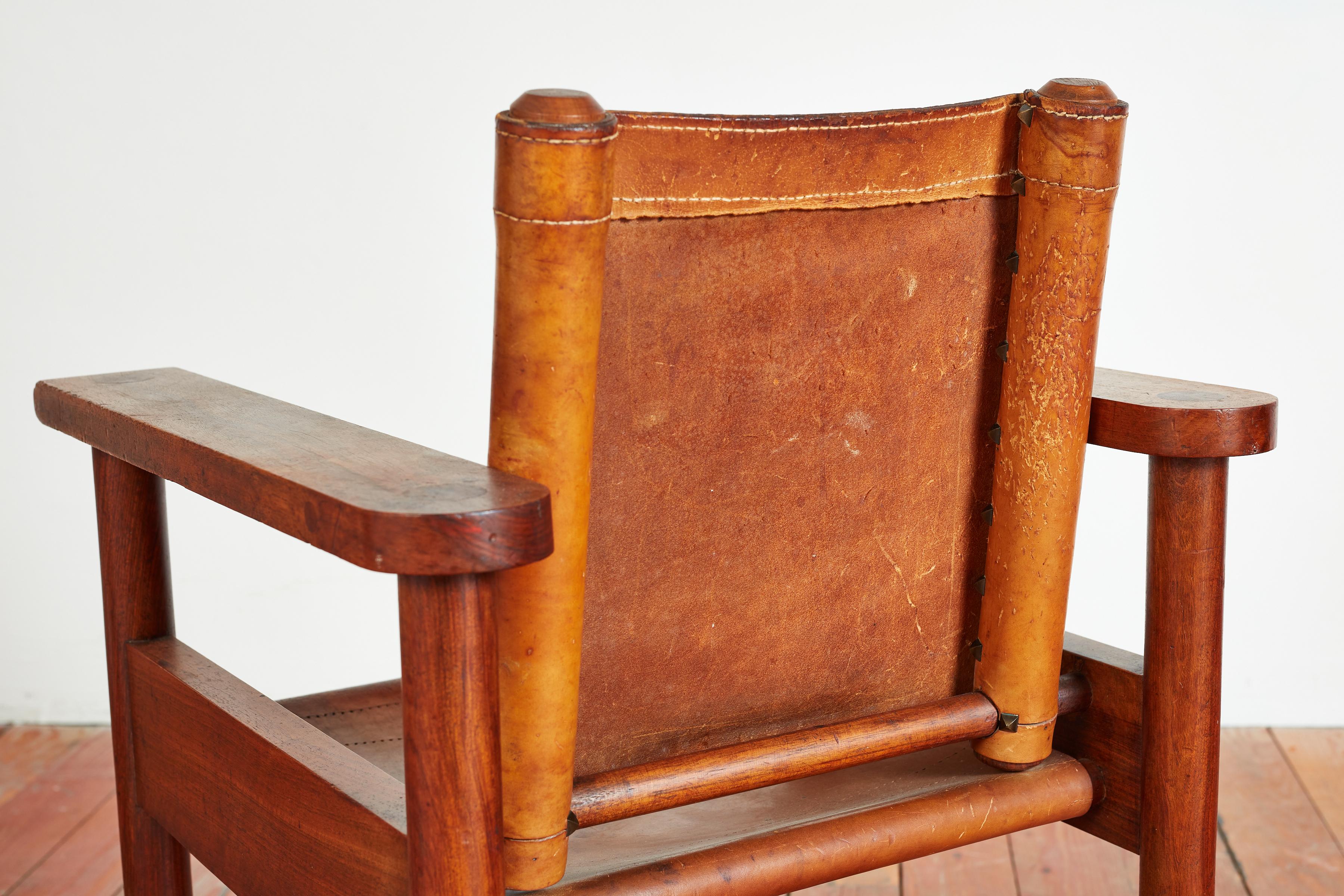 1940s French Leather Chairs For Sale 14