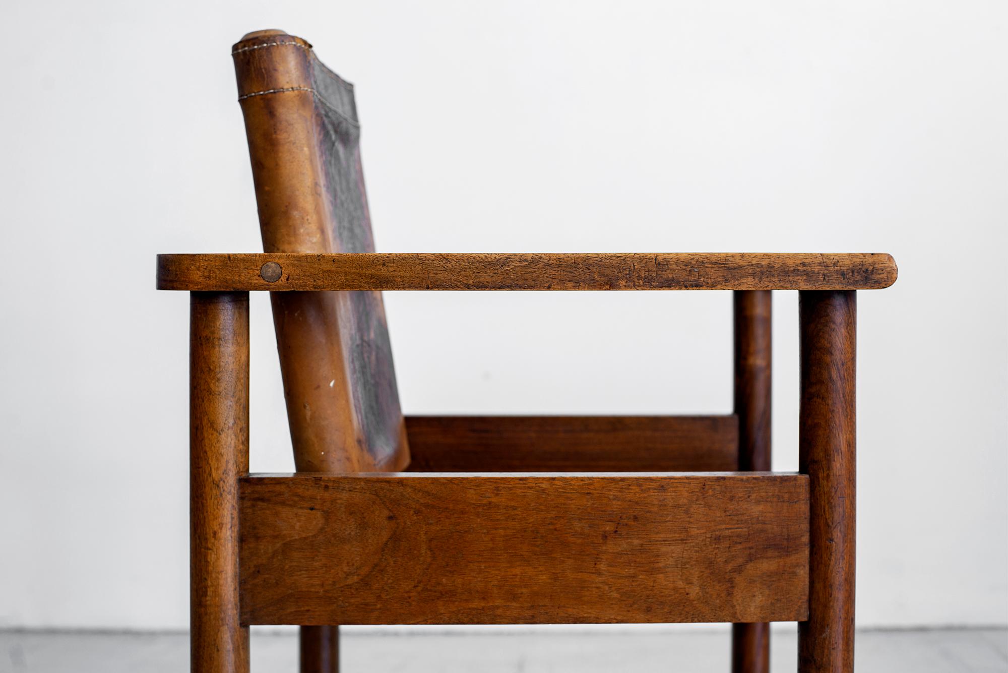 20th Century 1940s French Leather Chairs