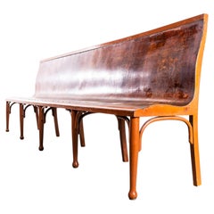 1940’s French Long Stamped Church Bench