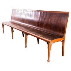 1940’s French Long Stamped Church Bench