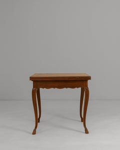 1940s French Louis XV Oak Extendable Table In Original Patina