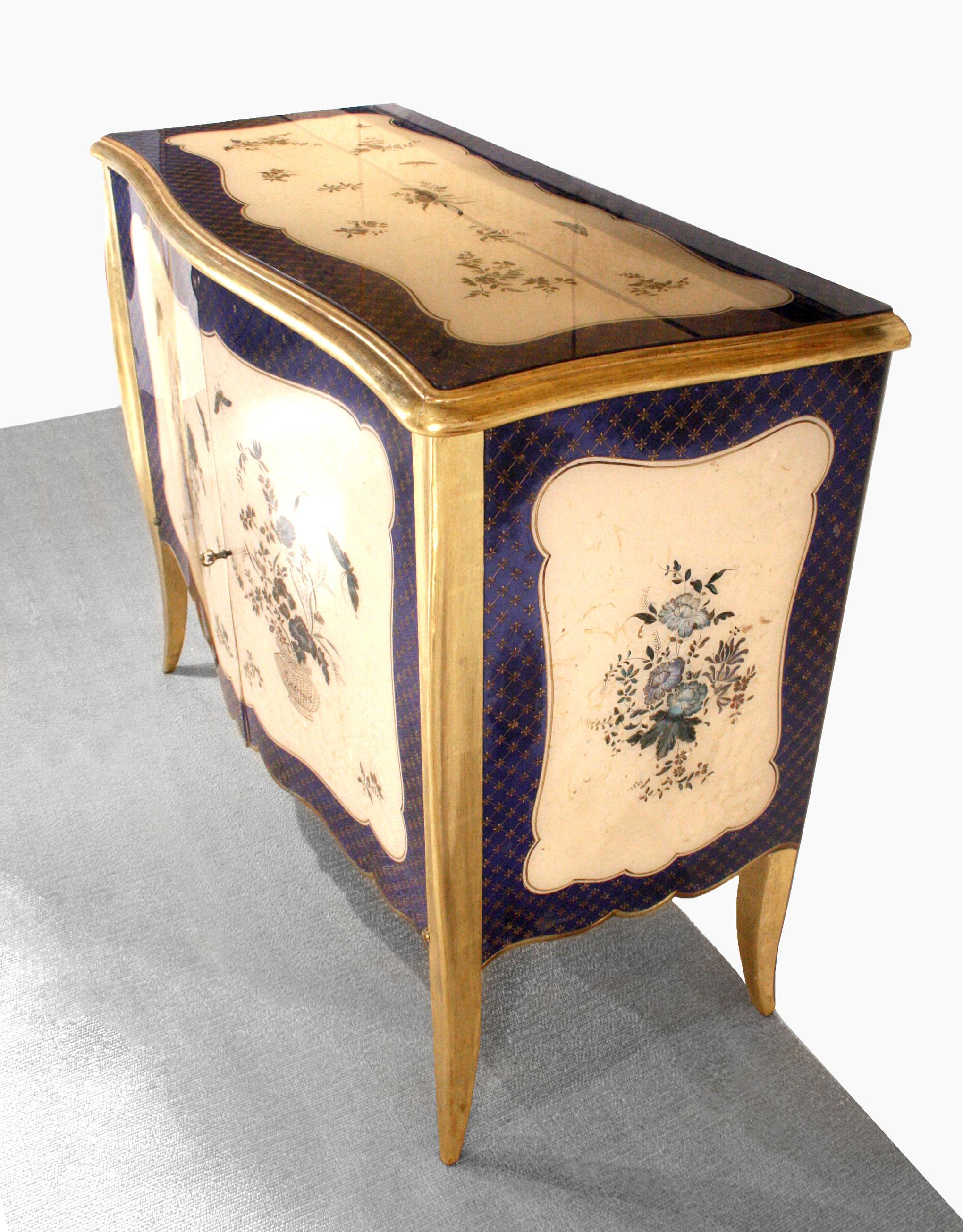 Mid-20th Century French Louis XV Style Serpentine Commode
