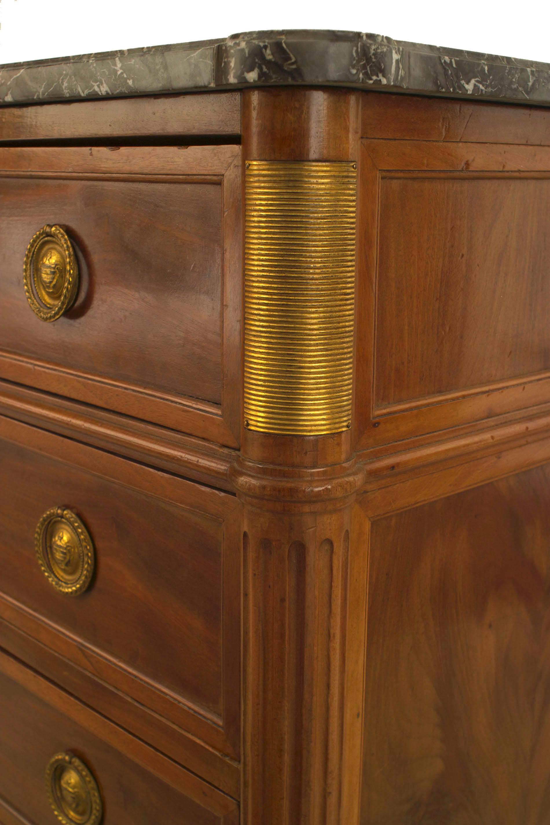 Mid-20th Century French Louis XVI Style Jansen Mahogany Chest For Sale