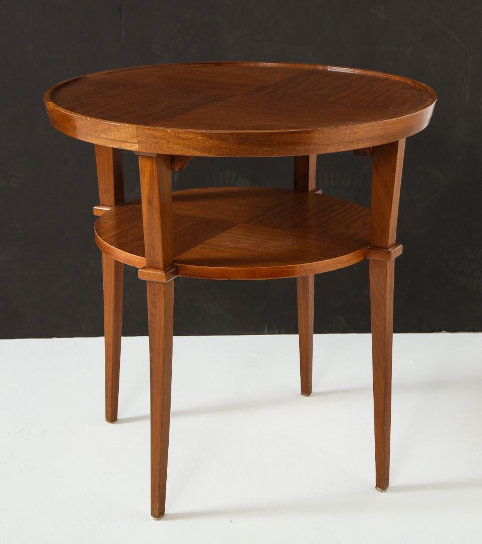 1940s French Mahogany Round Side Table 5
