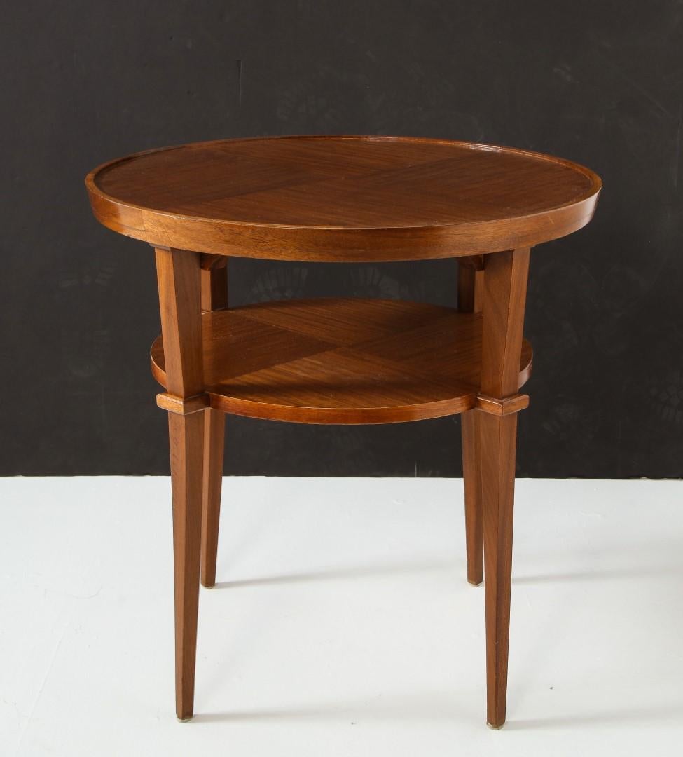 1940s French Mahogany Round Side Table 6