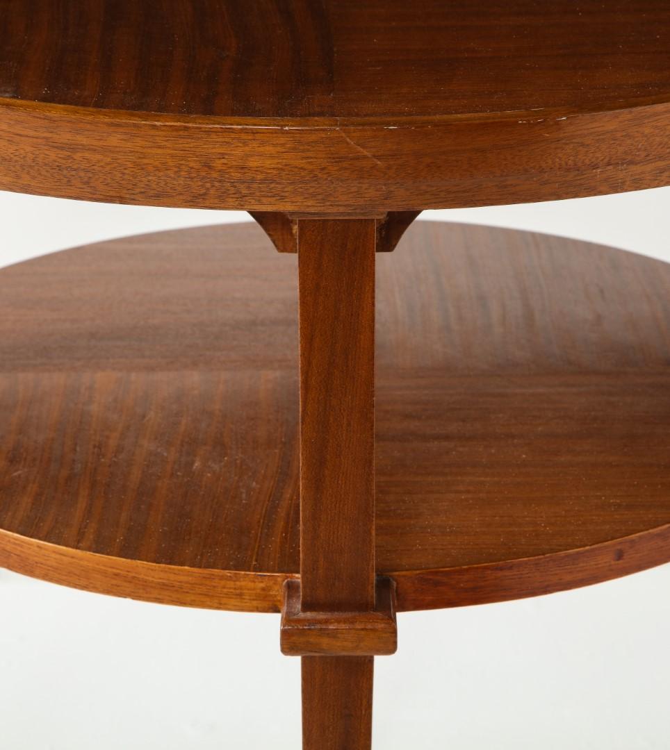 1940s French Mahogany Round Side Table 2