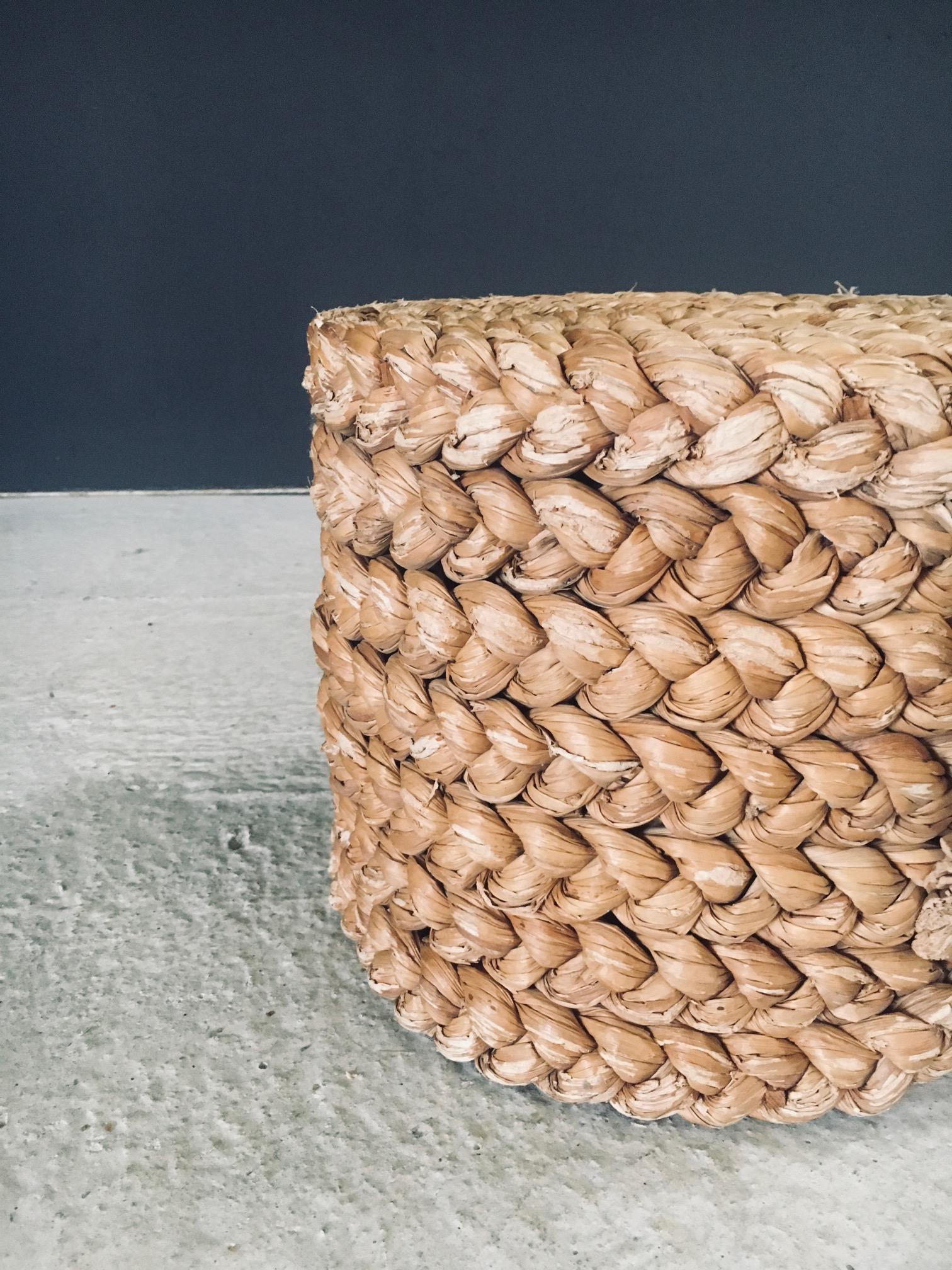 1940's French Mediterranean Design Low Rope Stool by Audoux Minet For Sale 4