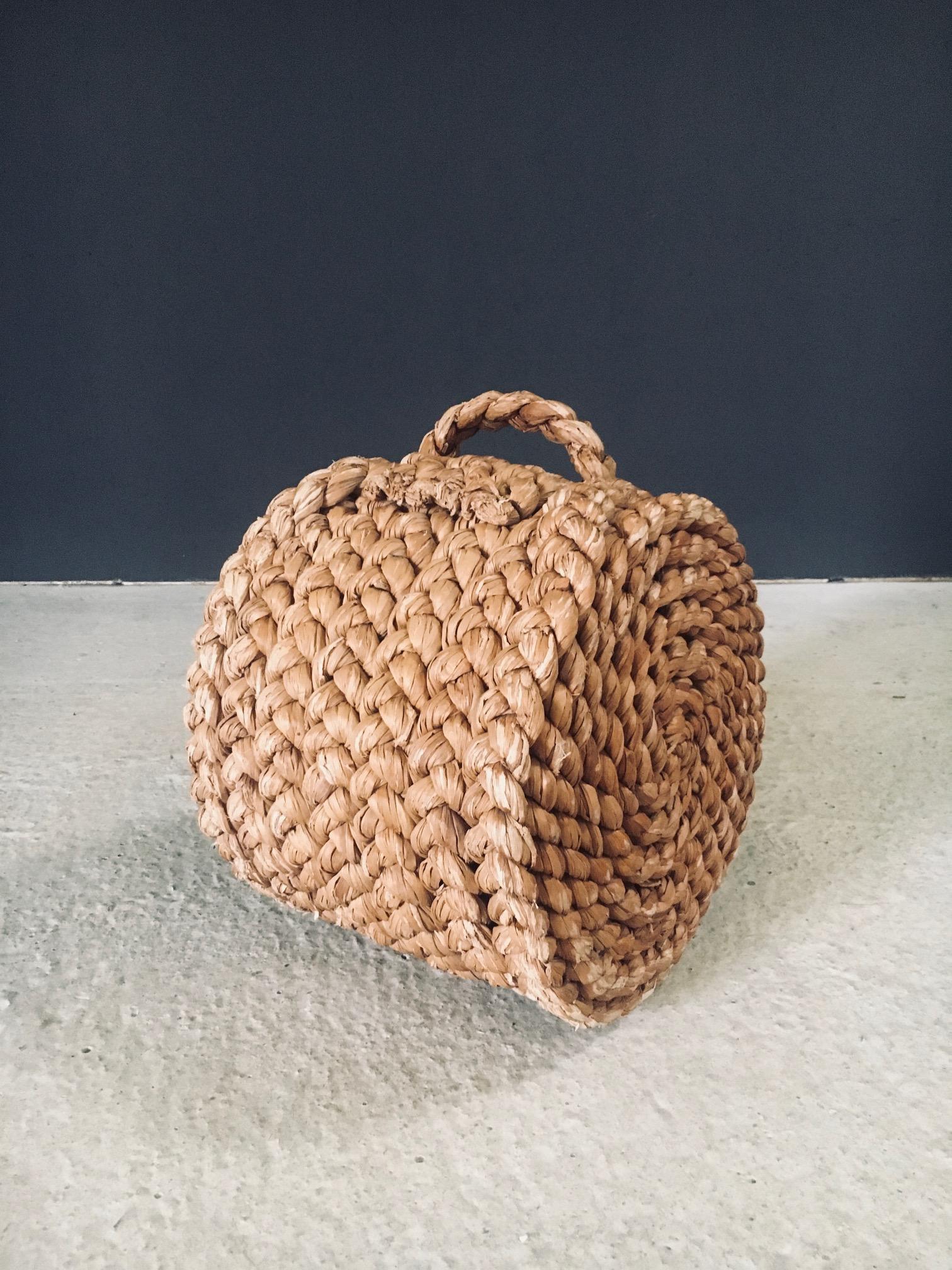 1940's French Mediterranean Design Low Rope Stool by Audoux Minet For Sale 13