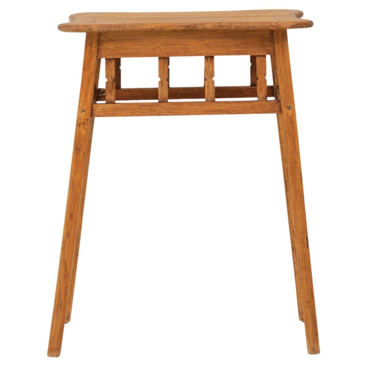 1940s French Mid-Century Modern Wooden Side Table