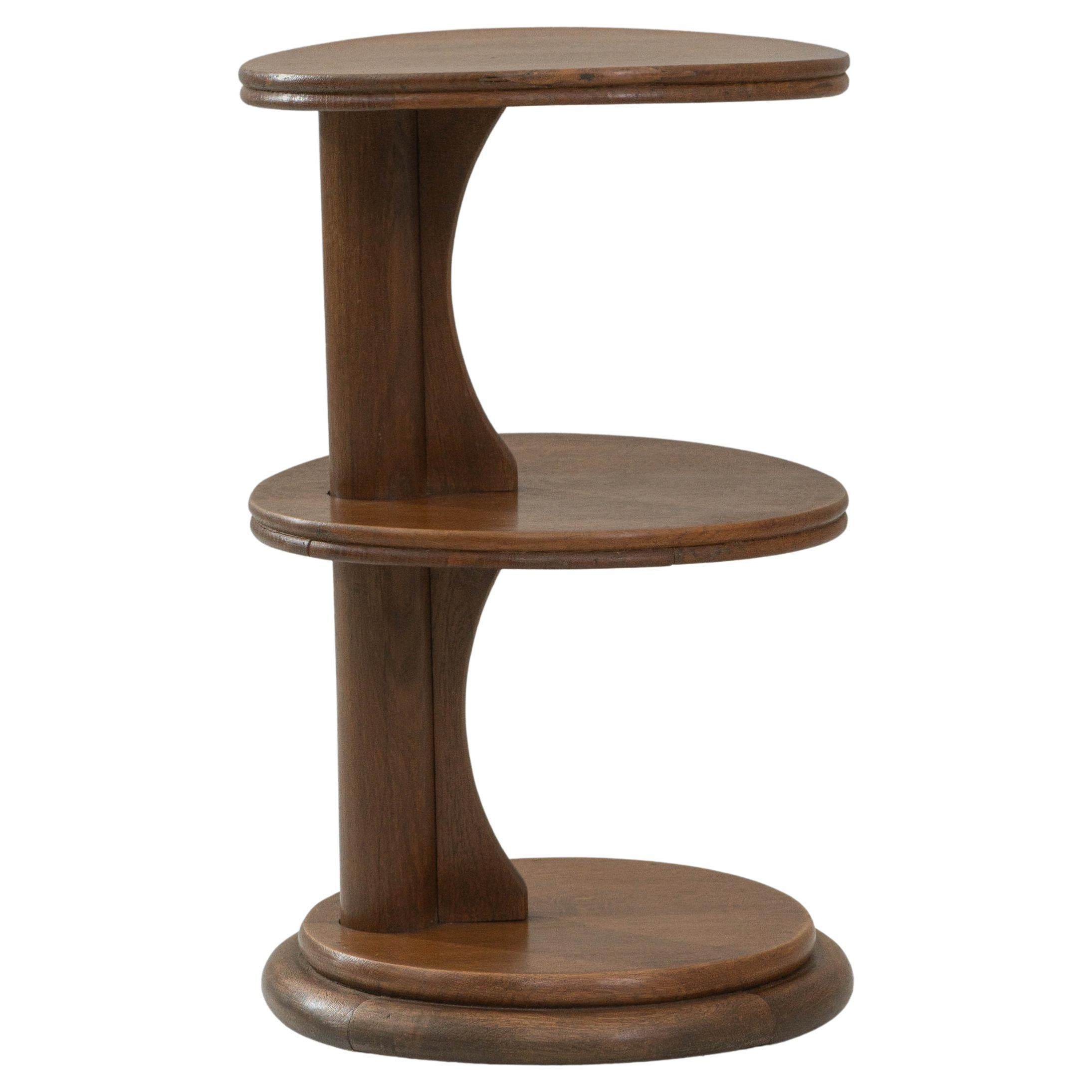 1940s French Modern Three-Tier Side Table