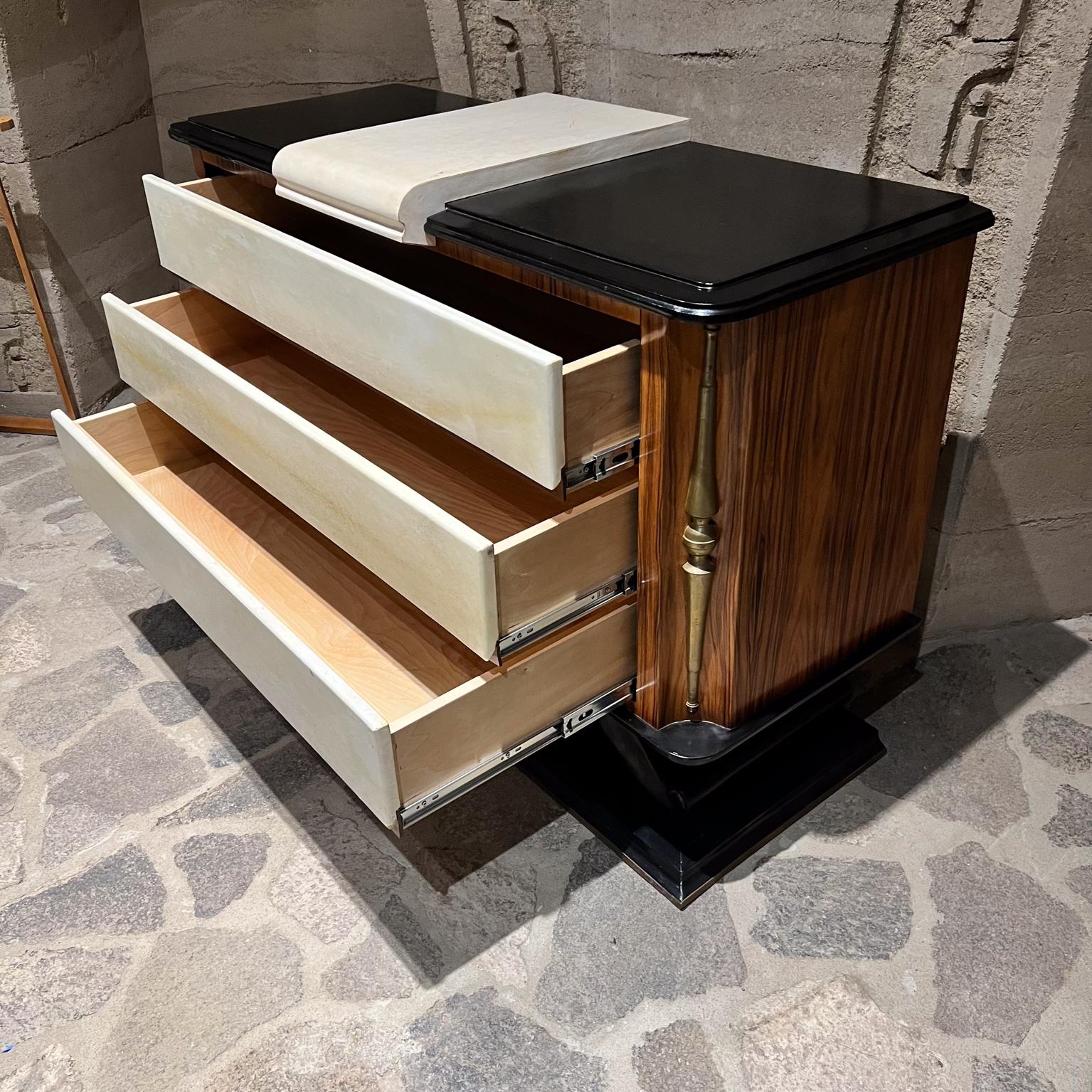 1940s French Neoclassical Dresser Goatskin Bronze For Sale 6