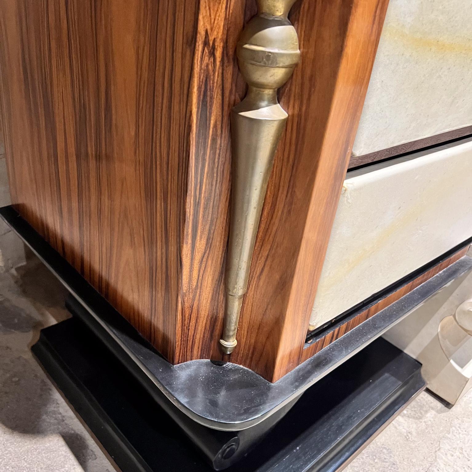 1940s French Neoclassical Dresser Goatskin Bronze For Sale 3