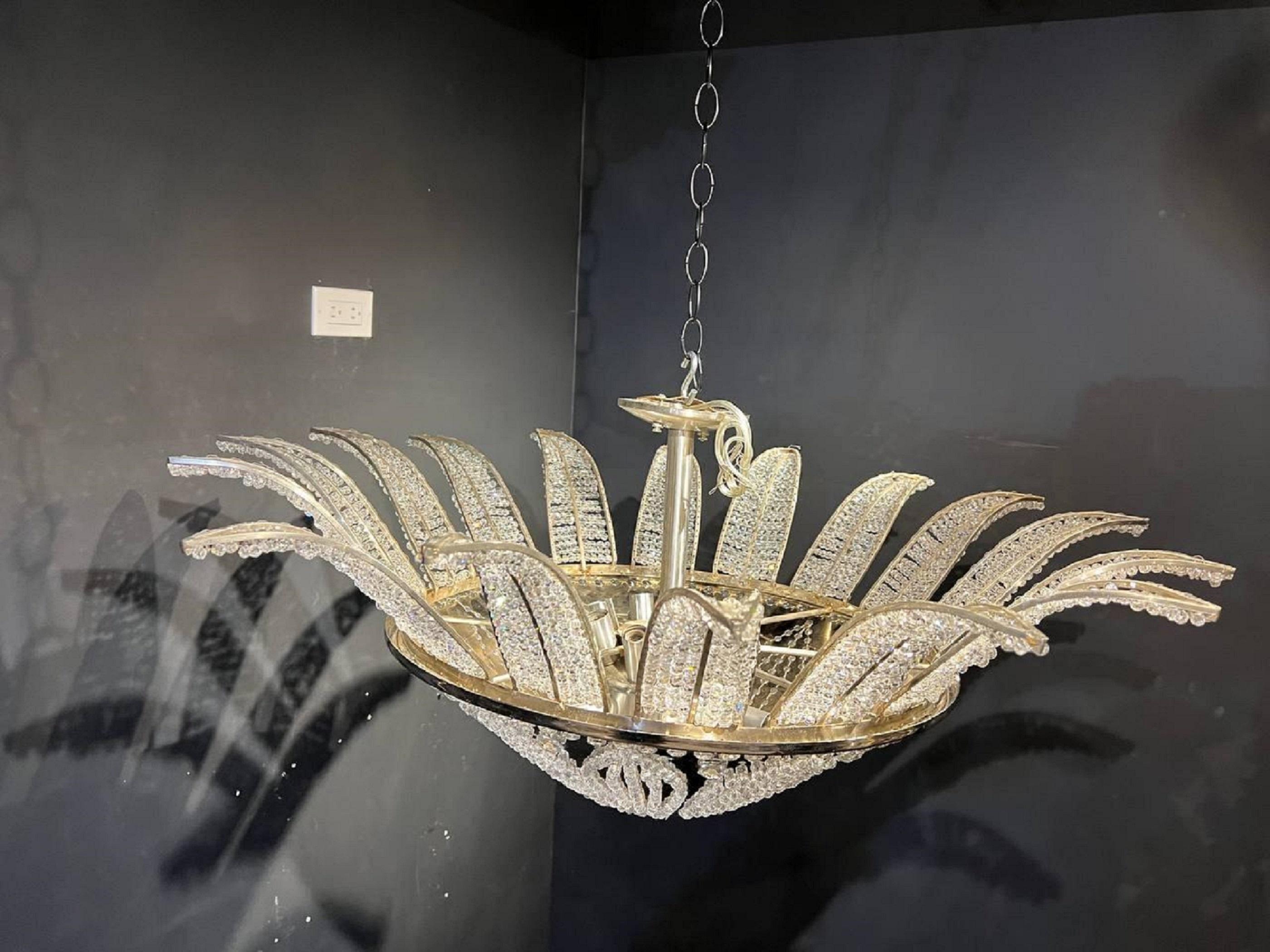 Unknown 1940’s French Nickel Plated Light Fixture For Sale