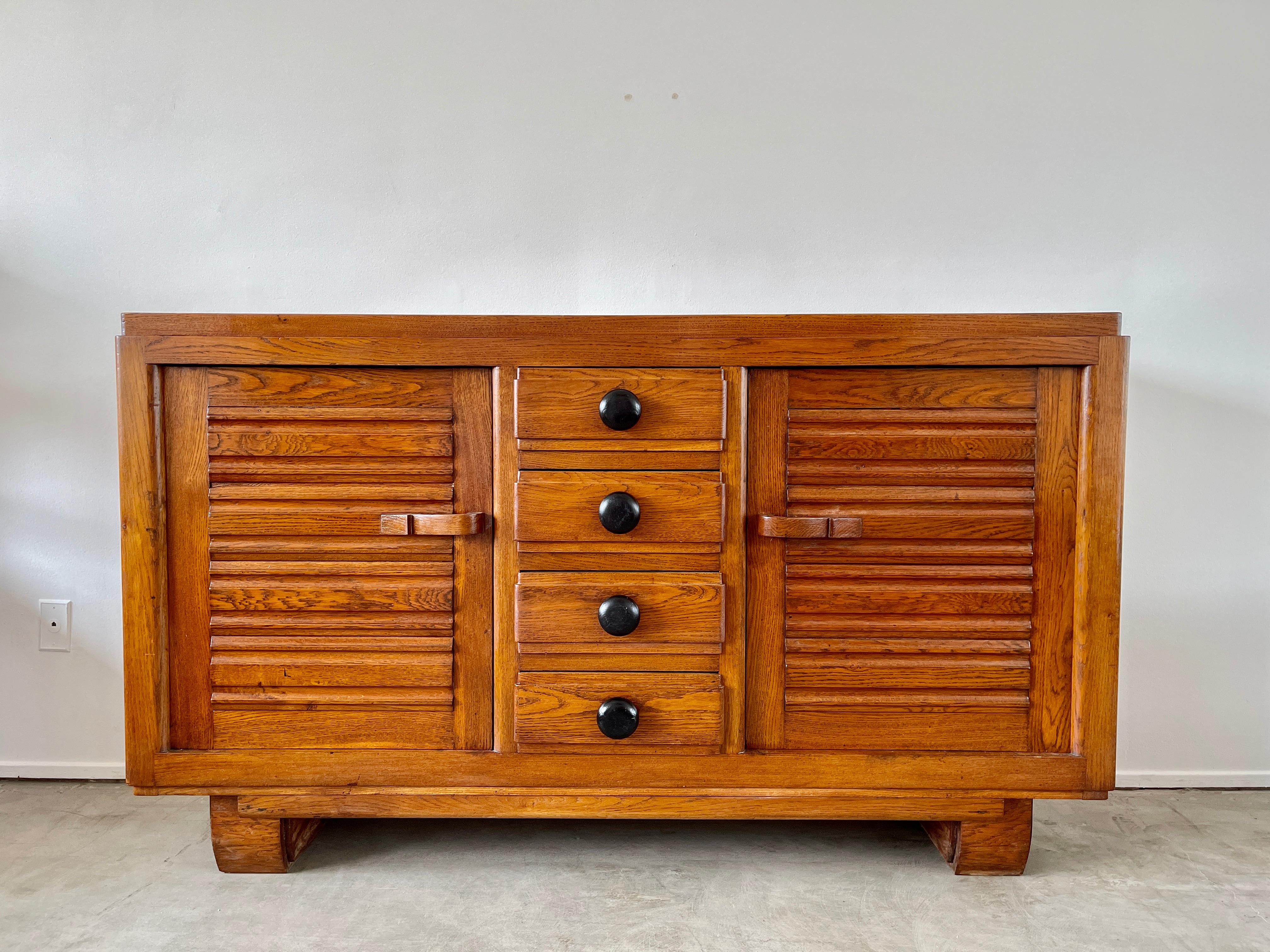 1940's French Oak Cabinet  In Good Condition In Beverly Hills, CA