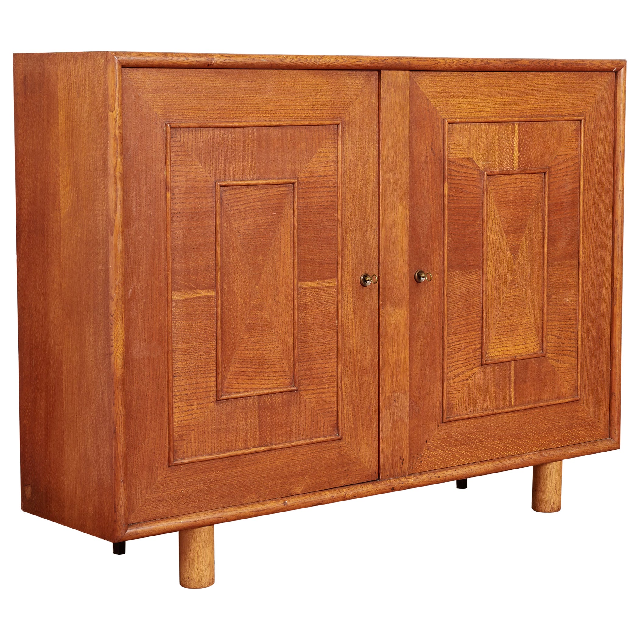 1940's French Oak Cabinet