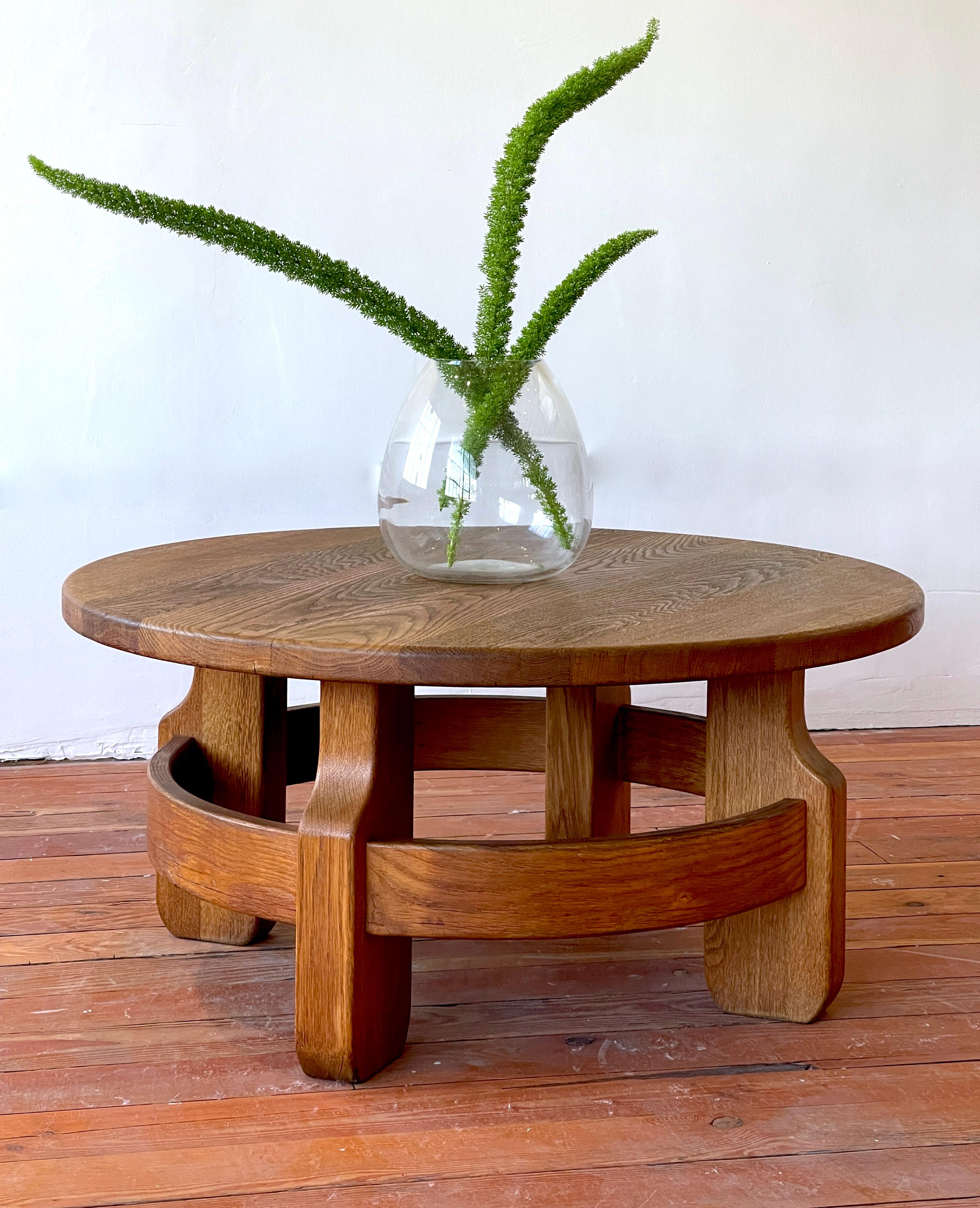 1940's French Oak Coffee Table In Good Condition In Beverly Hills, CA