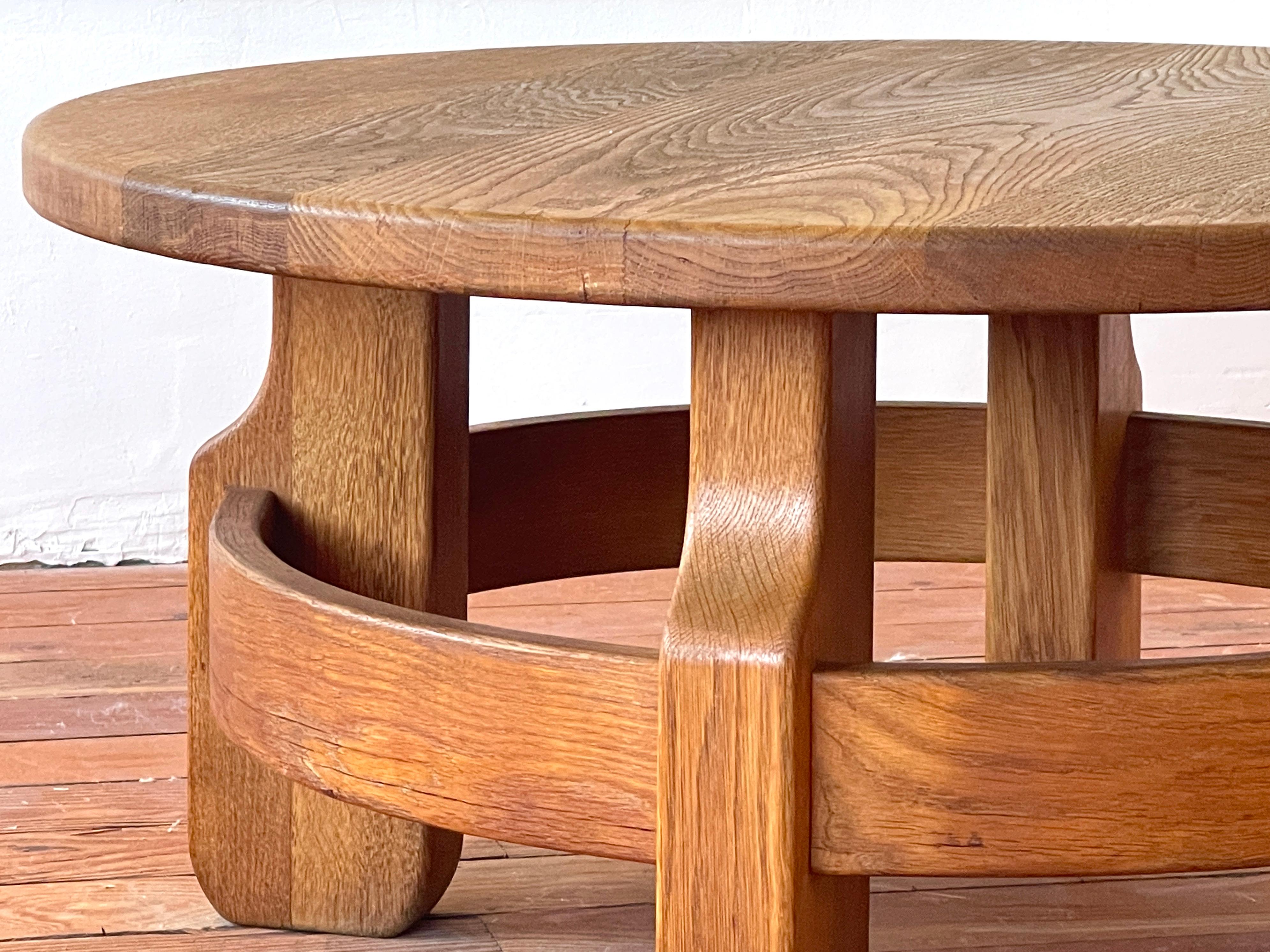 Mid-20th Century 1940's French Oak Coffee Table