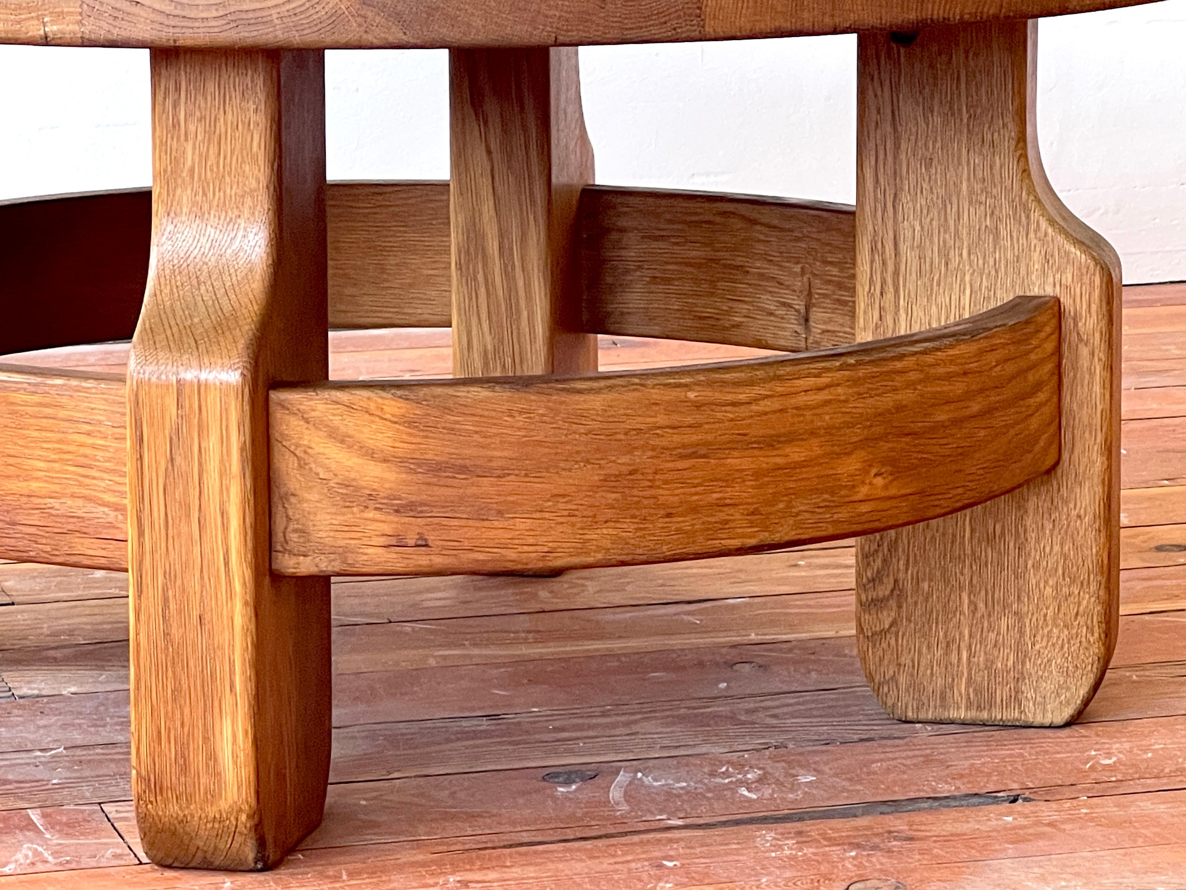 1940's French Oak Coffee Table 2
