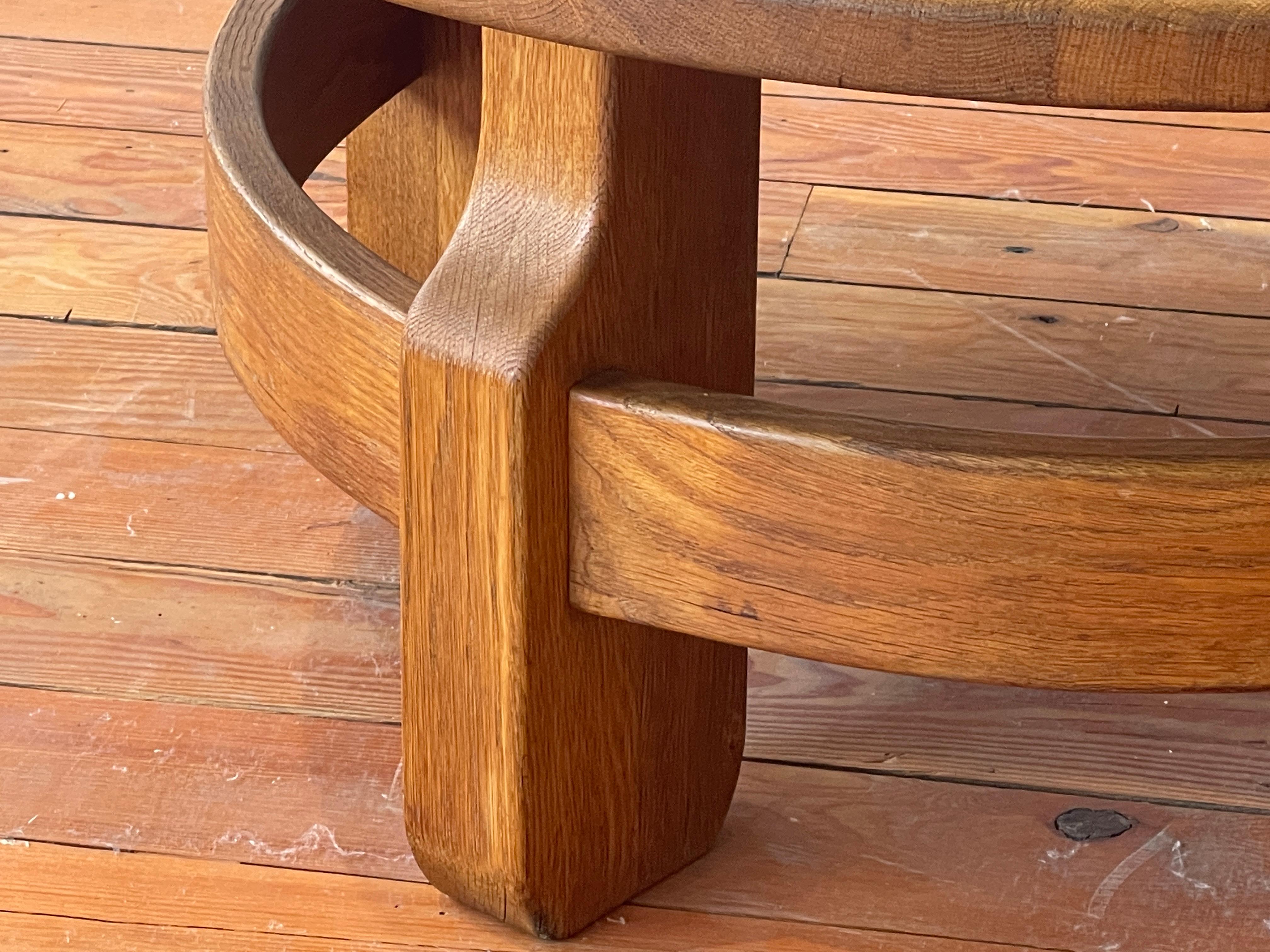1940's French Oak Coffee Table 4