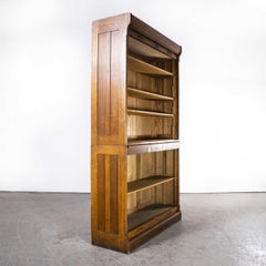 1940's French Oak Notaires Cupboard, Tambour Fronted