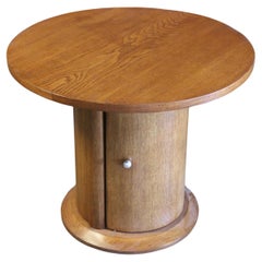 1940s, French, Oak Side Table with Storage