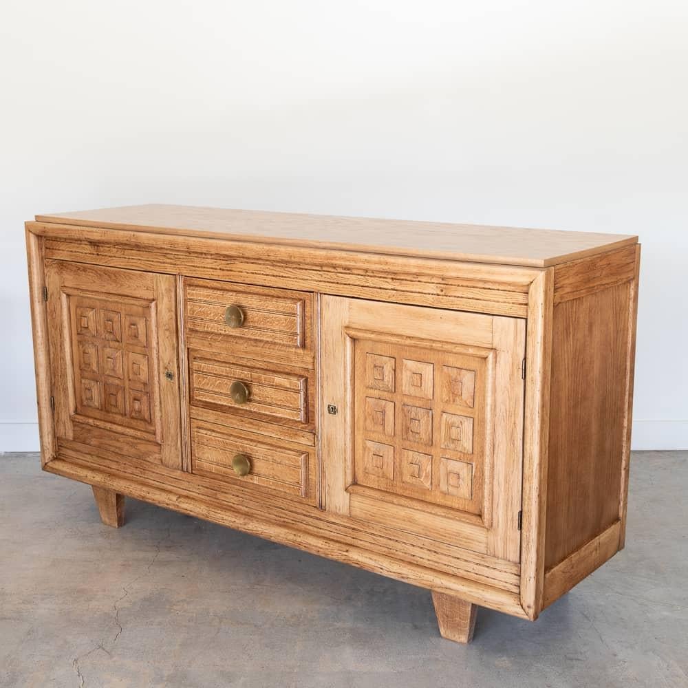 20th Century 1940's French Oak Sideboard by Charles Dudouyt For Sale