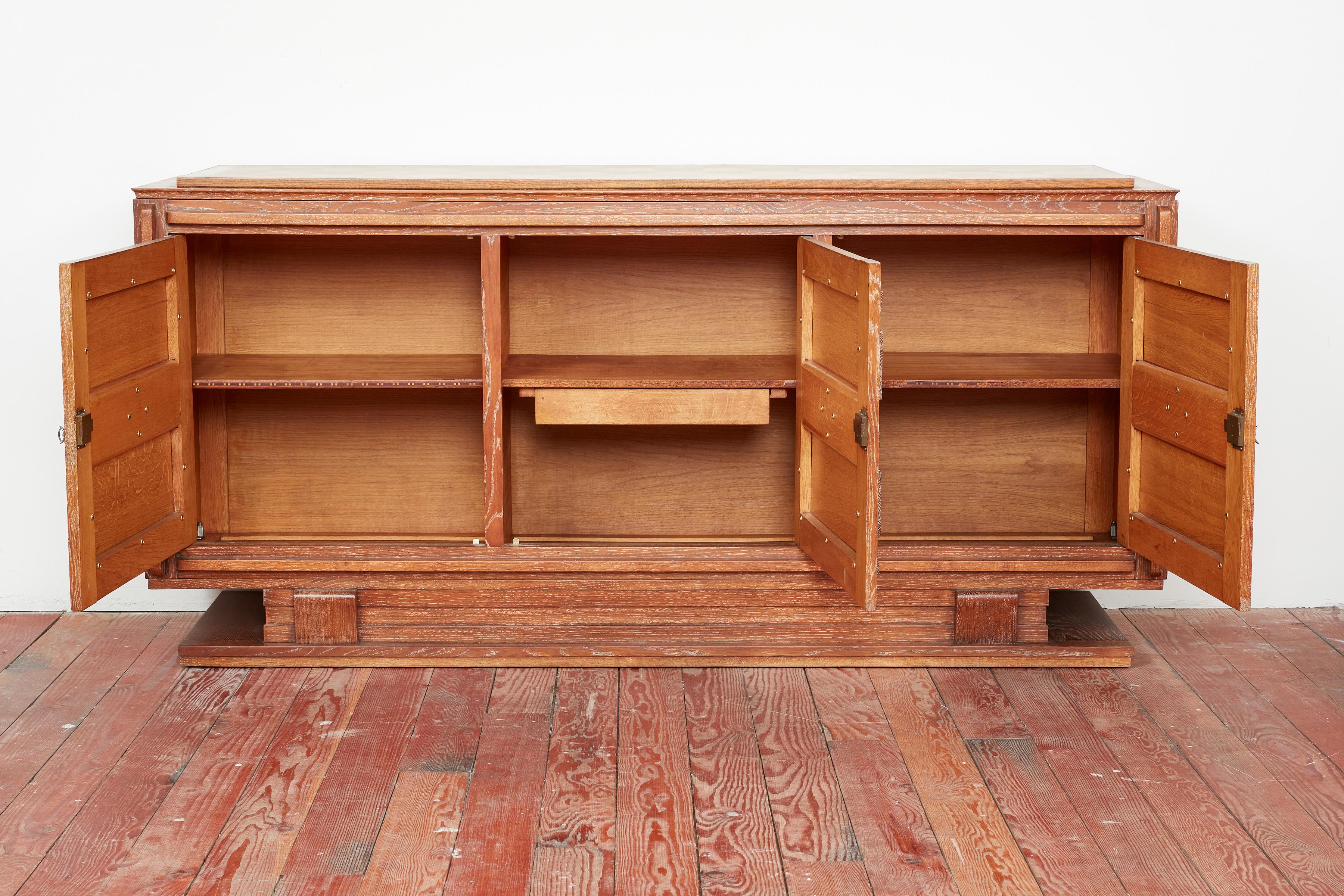 Mid-20th Century 1940s French Oak Sideboard For Sale