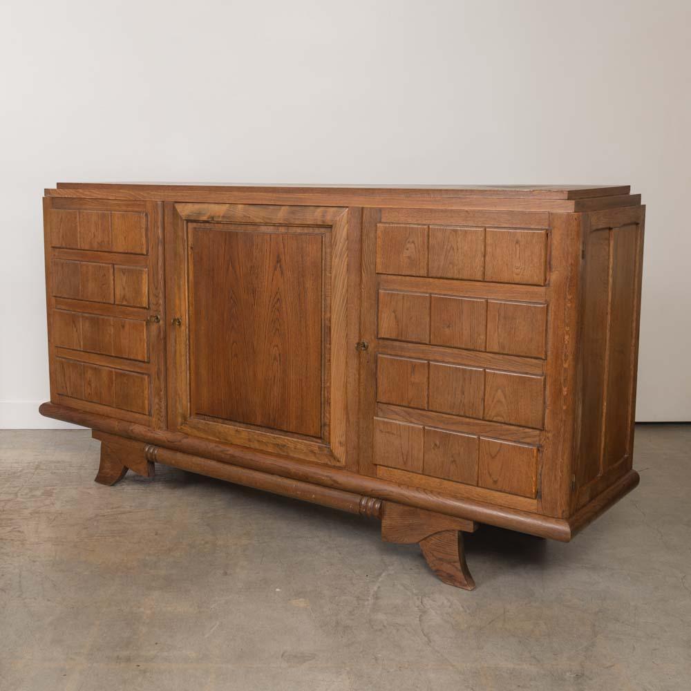 Metallo Credenza in Oak francese del 1940 in vendita