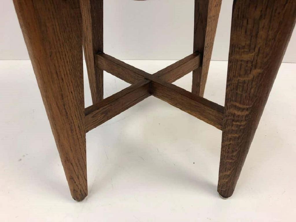 1940s French Oak Stools In Good Condition For Sale In New York, NY