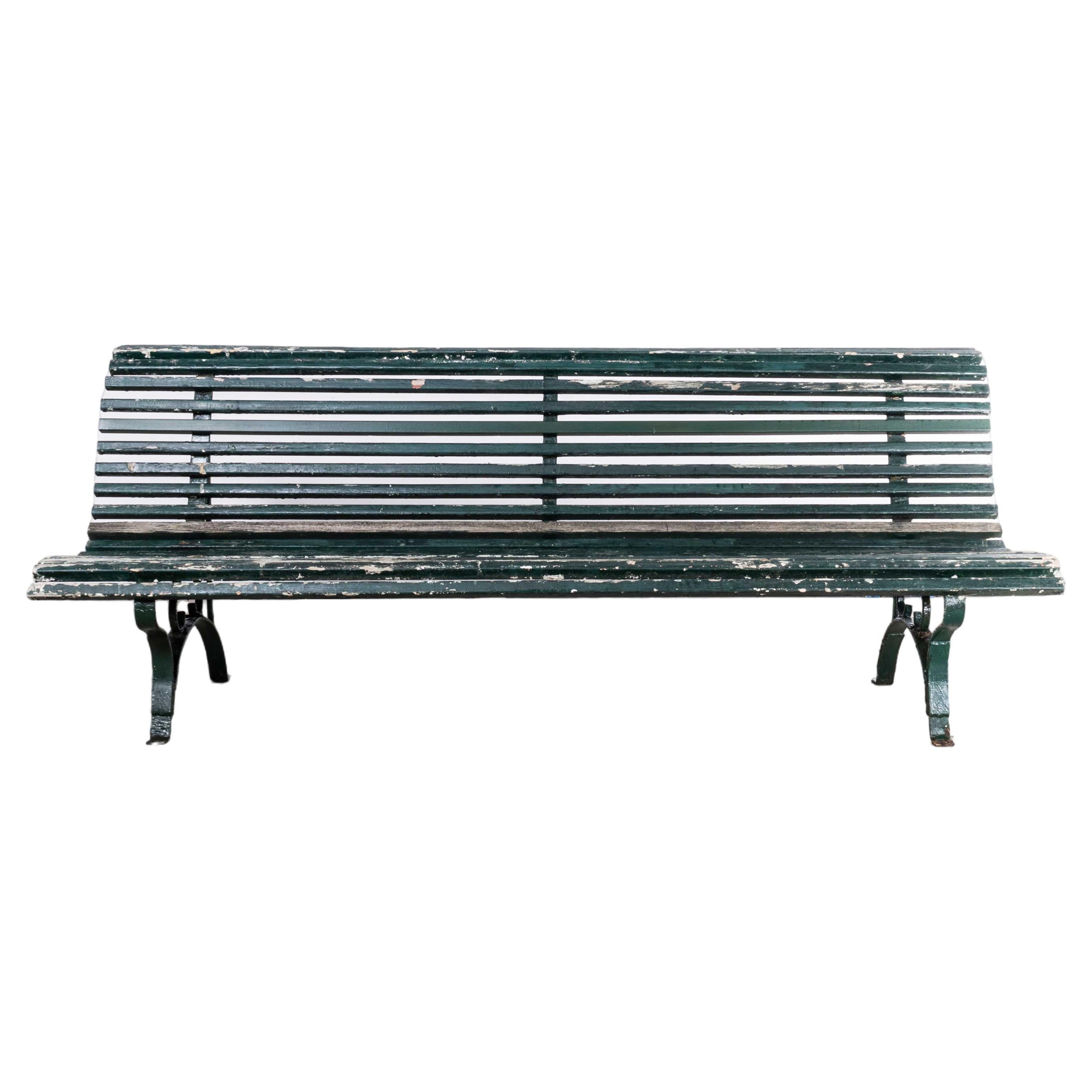 1940's French Outdoor - Garden Slatted Bench For Sale