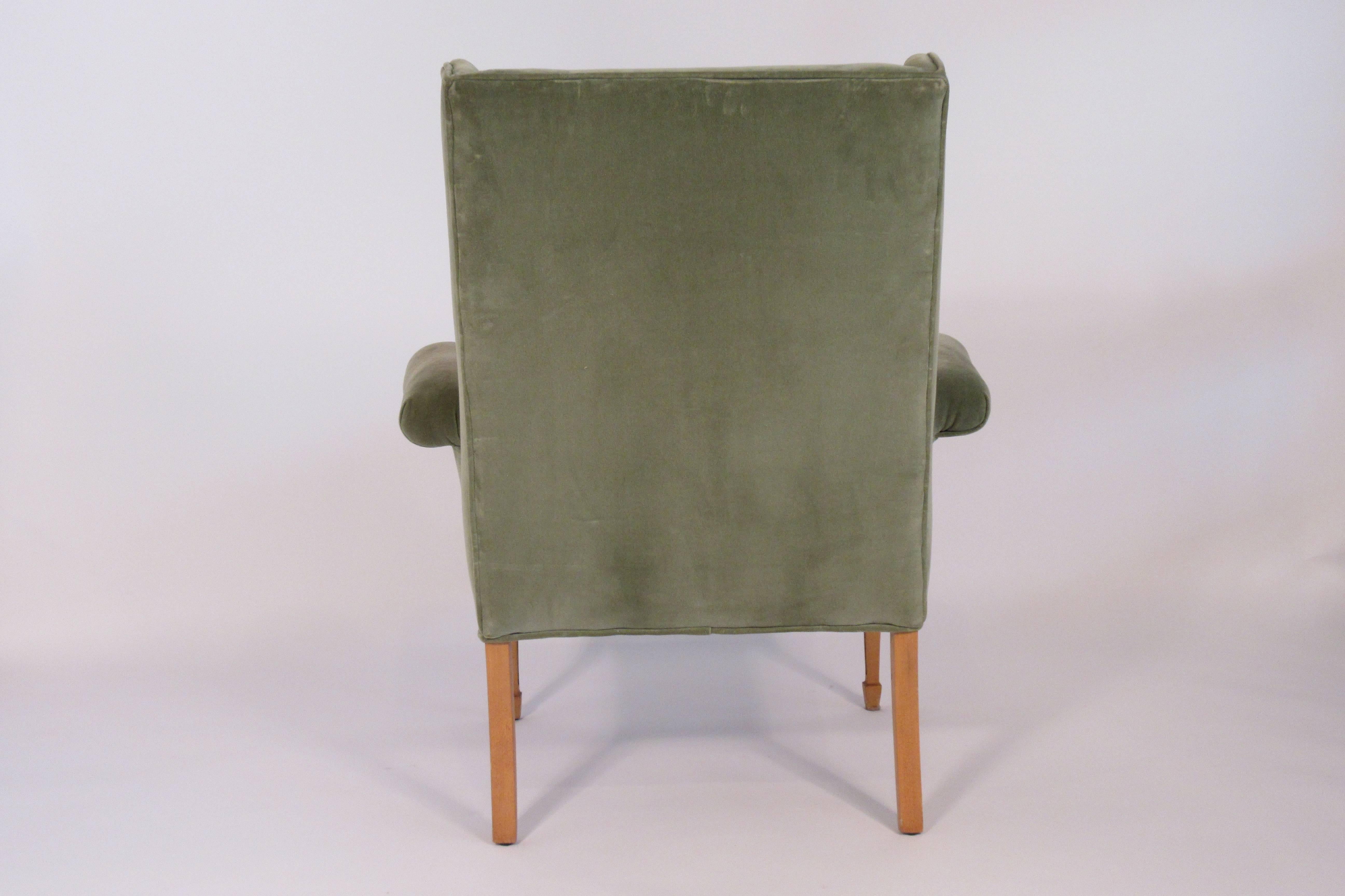 Mid-20th Century 1940s French Oversized Wingback Chair