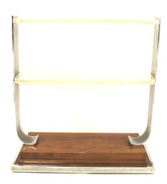 Jacques Adnet French Mid-Century Palisander and Glass Console Table