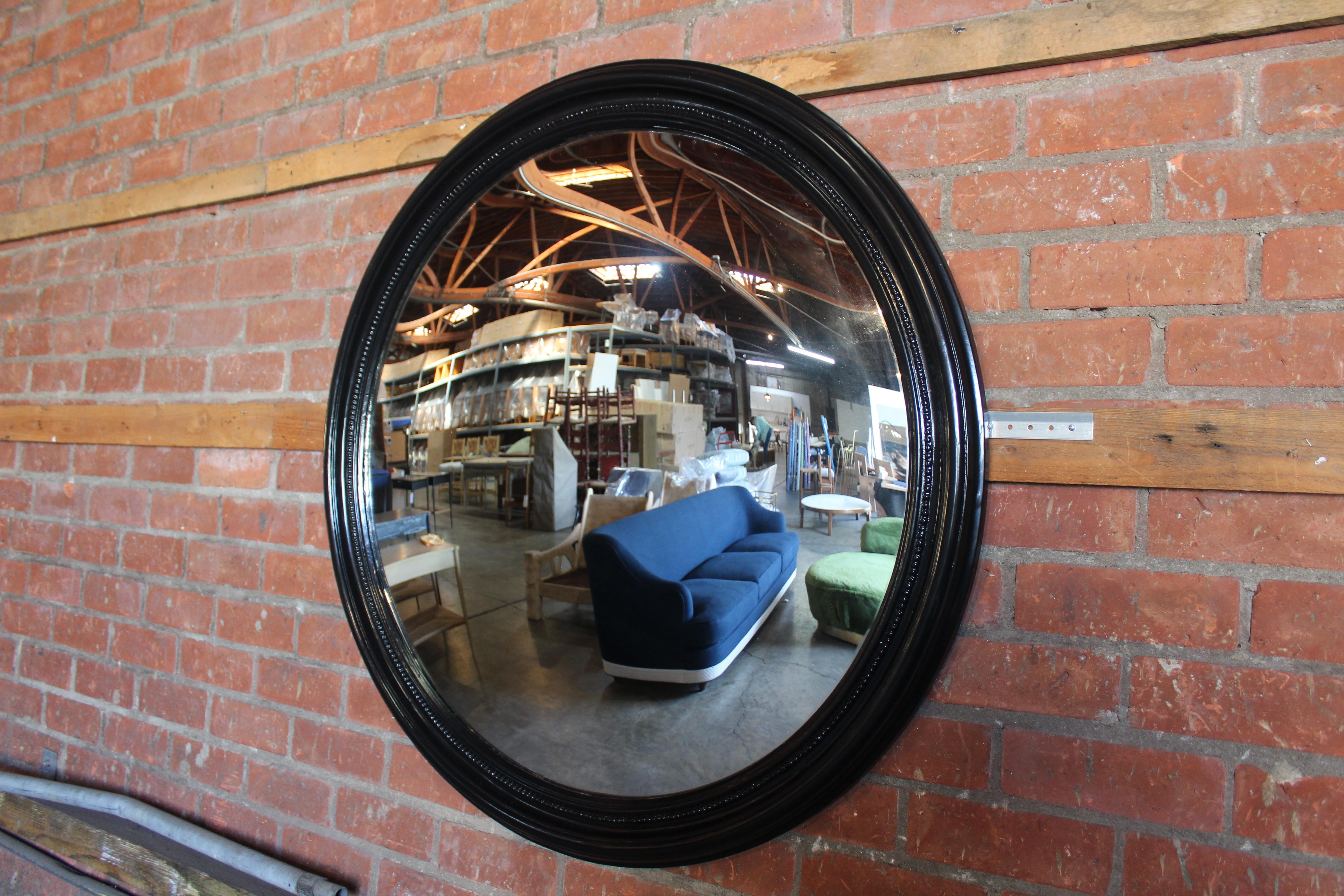 1940s French Parisian Convex Bulls Eye Mirror In Good Condition In Los Angeles, CA