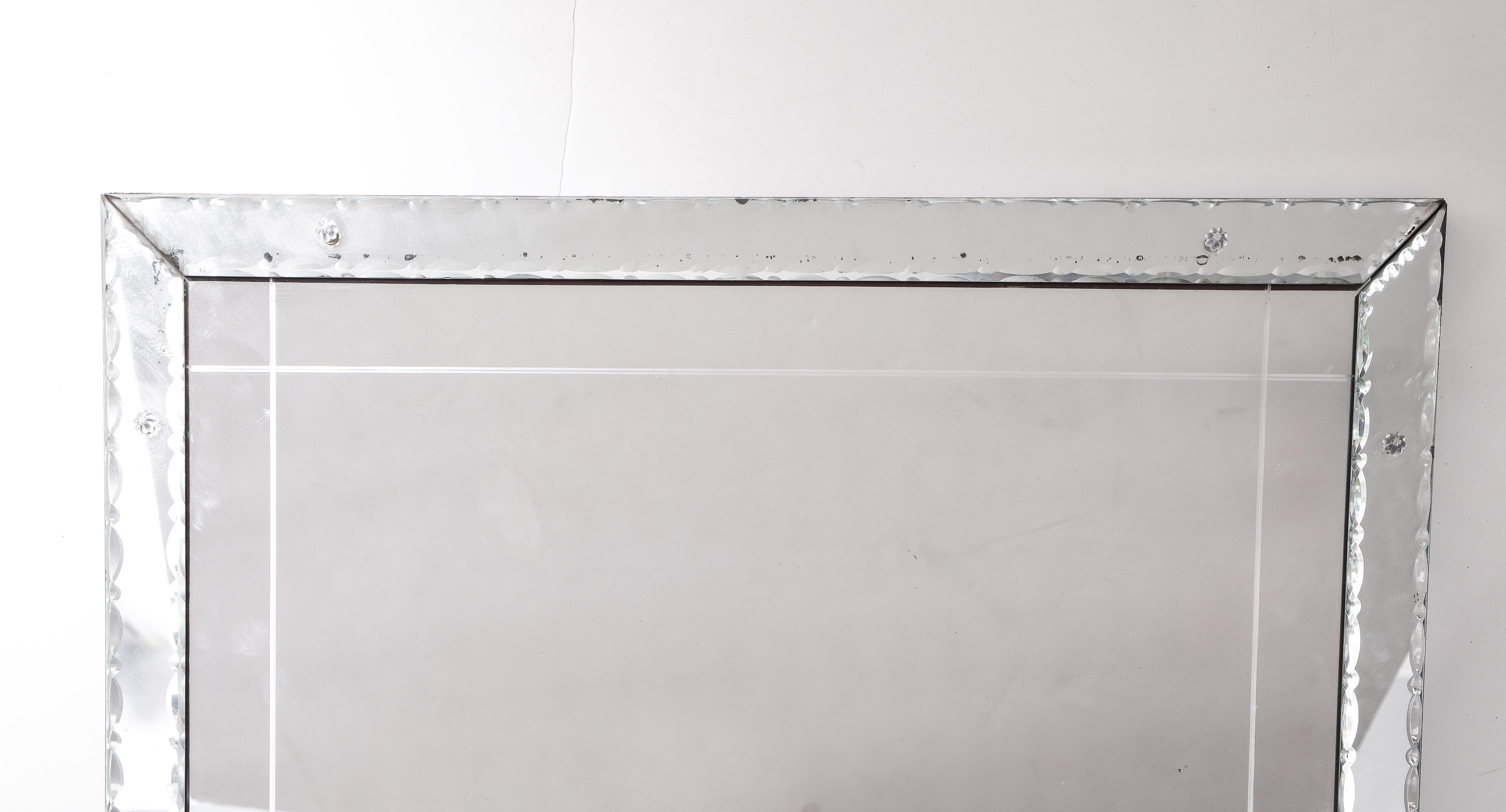 1940s French Full Length Pie Crust Mirror 2