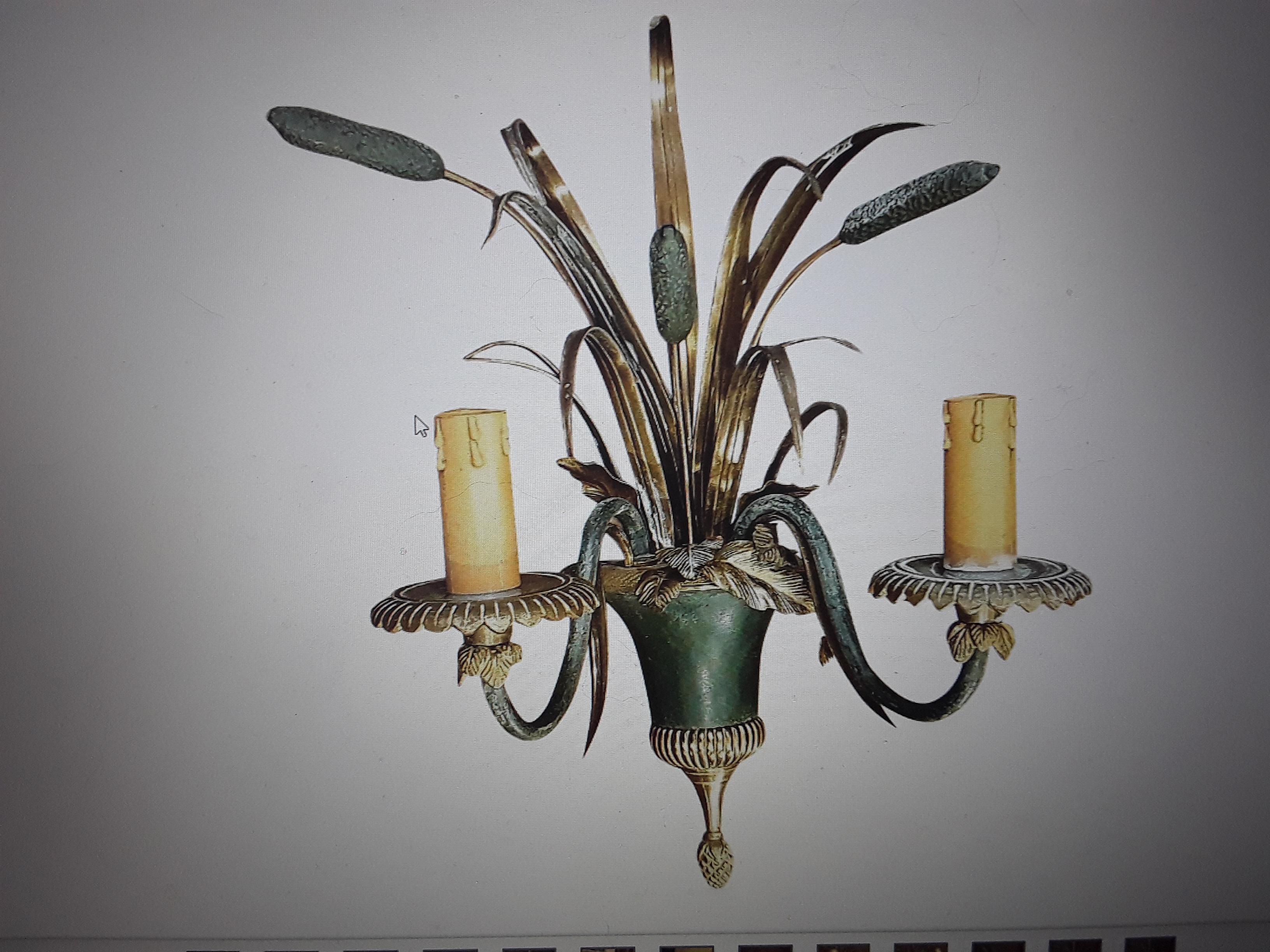 1940s French Regency Gilt &Patinated Bronze Floral Wall Sconce by Maison Charles For Sale 11