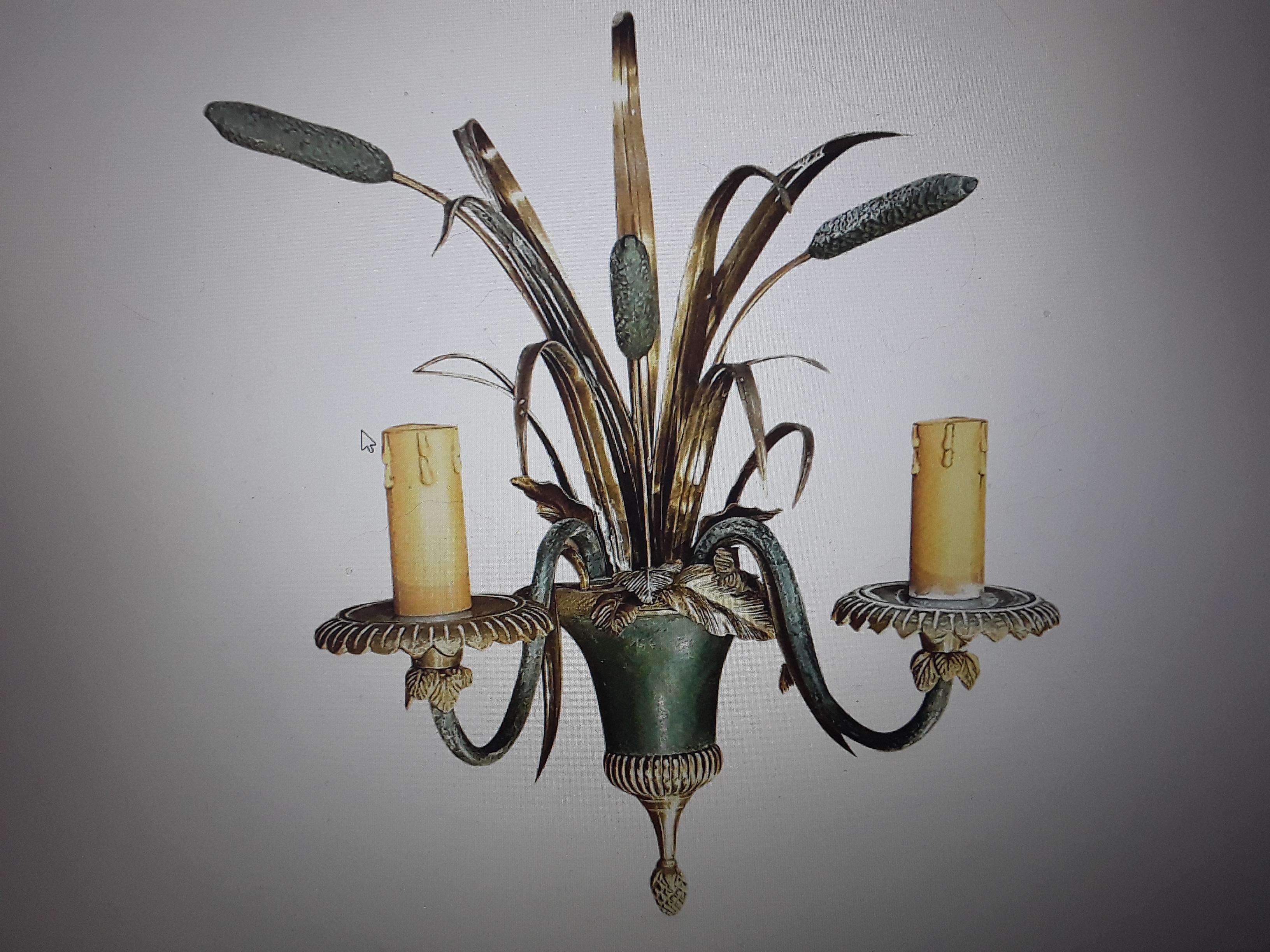 1940s French Regency Gilt &Patinated Bronze Floral Wall Sconce by Maison Charles For Sale 12